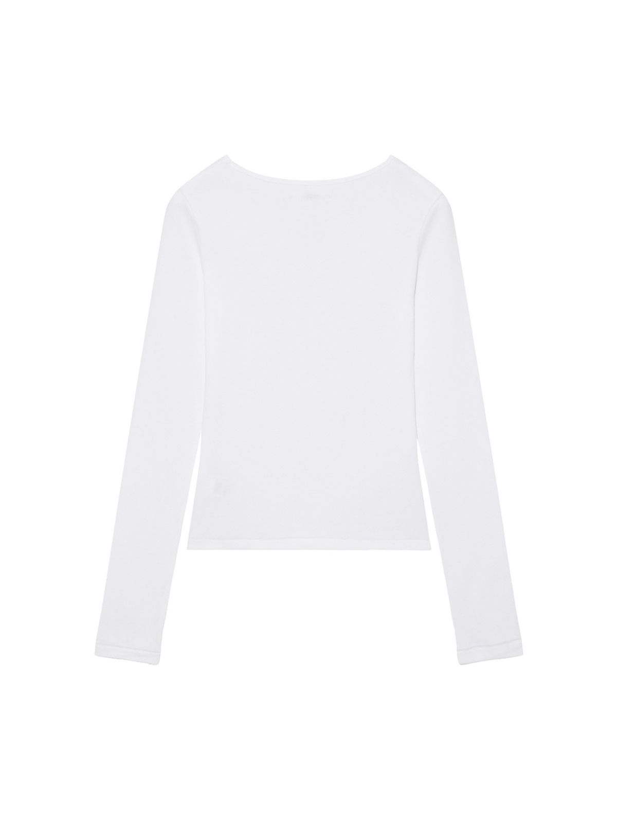 글로니(GLOWNY) G CHARM V-NECK LONG SLEEVE (WHITE)