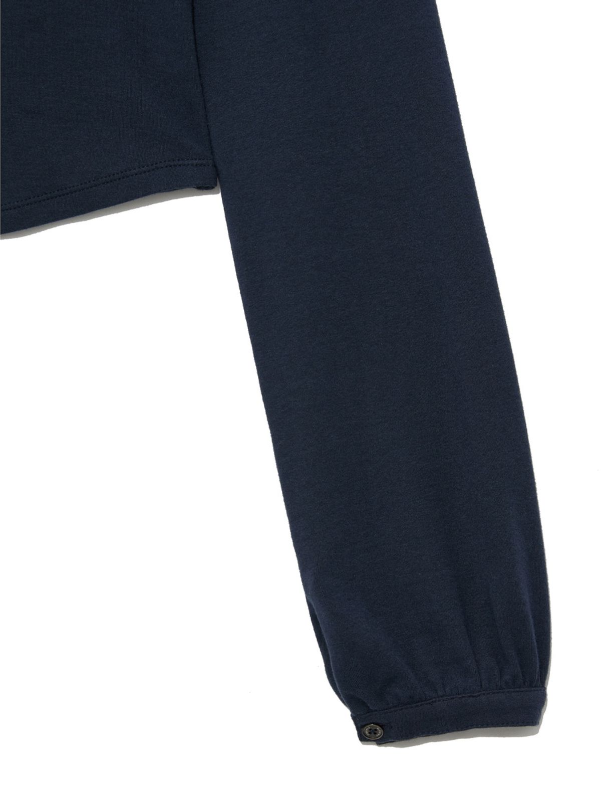 글로니(GLOWNY) G PLAIN HENLEY LONG SLEEVE (NAVY)