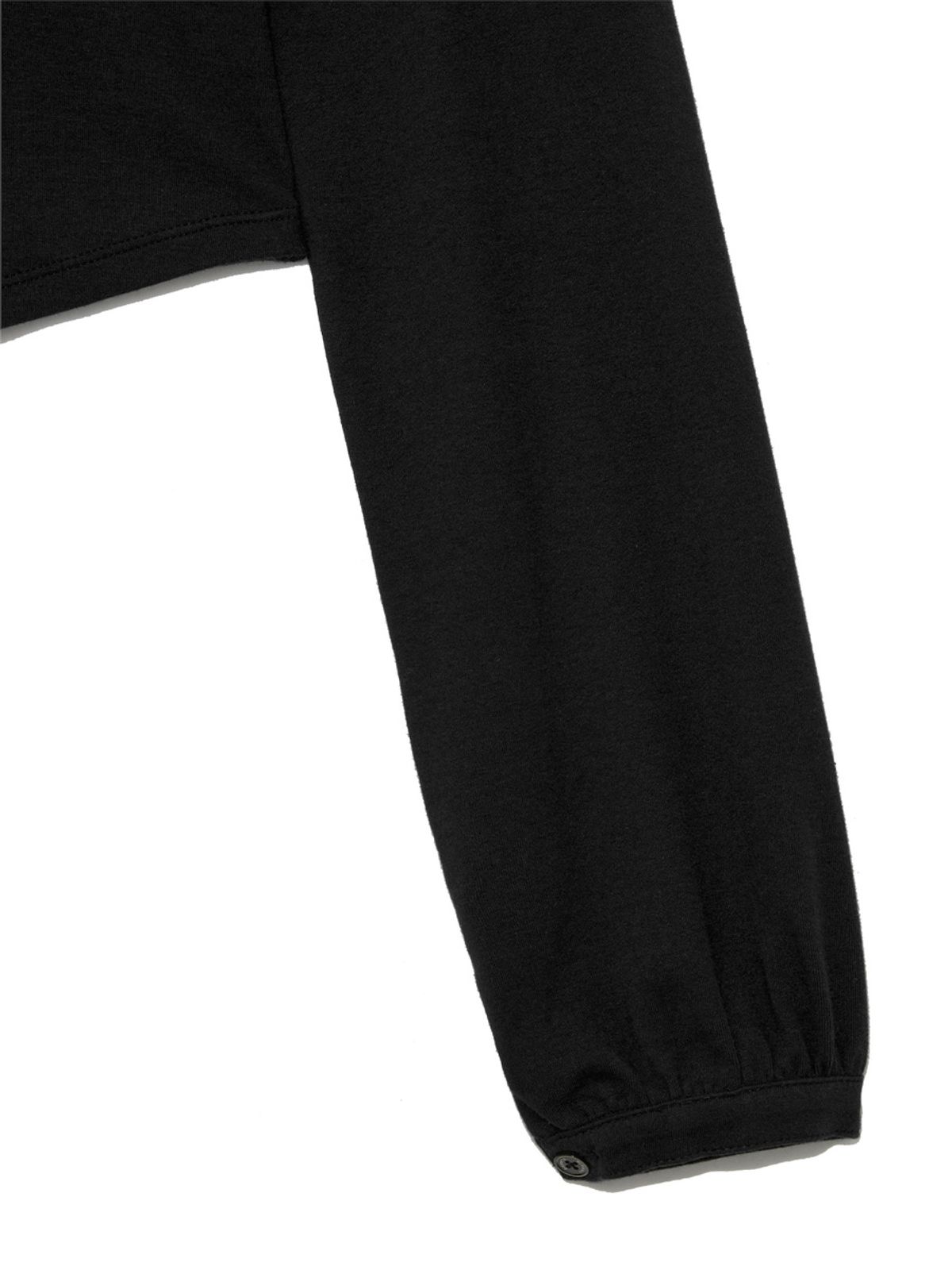 글로니(GLOWNY) G PLAIN HENLEY LONG SLEEVE (BLACK)
