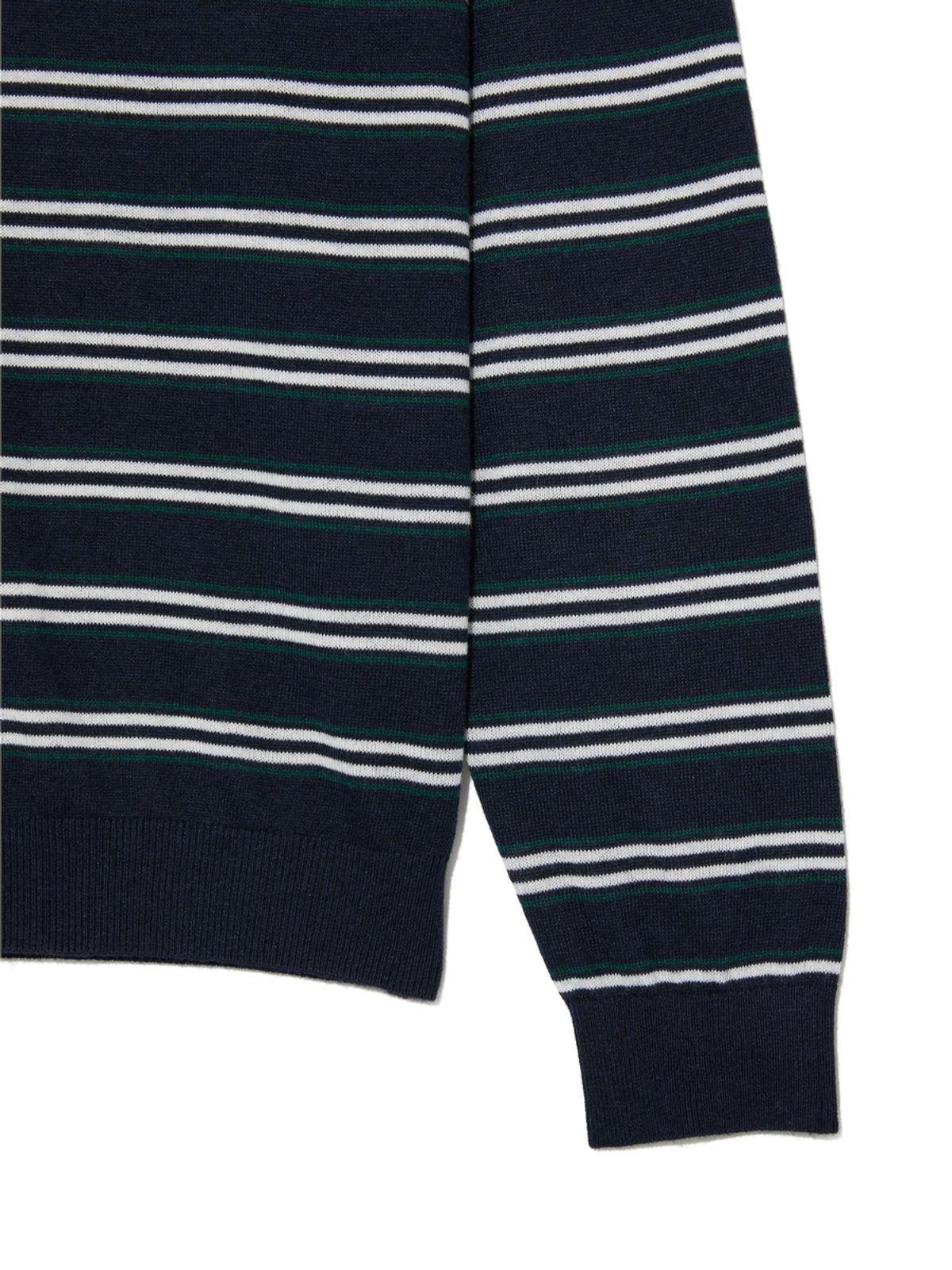 글로니(GLOWNY) G STRIPE HENLEY LOOSE FIT KNIT (NAVY)