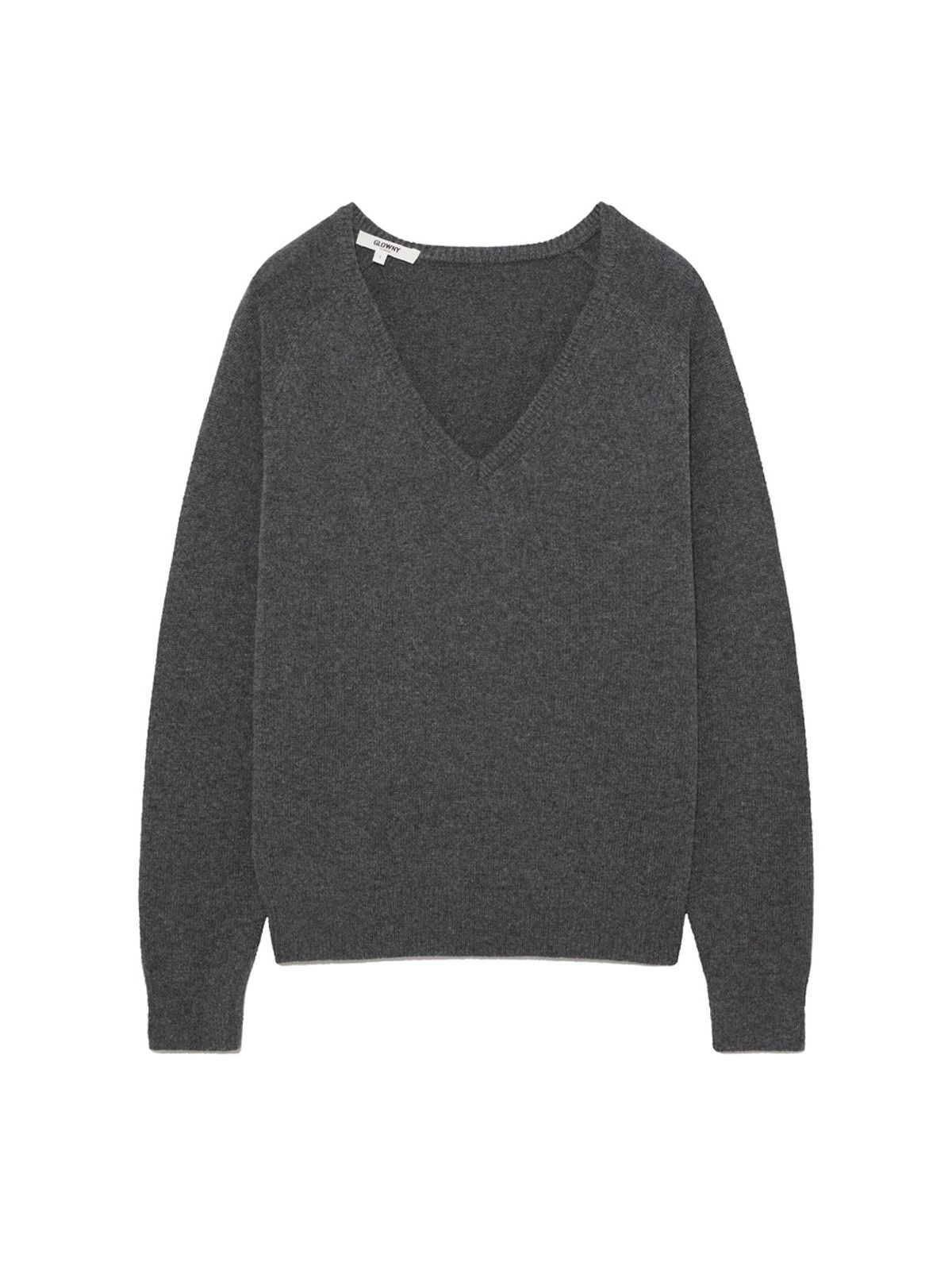 글로니(GLOWNY) G LOOSE DEEP V-NECK KNIT (GRAY)