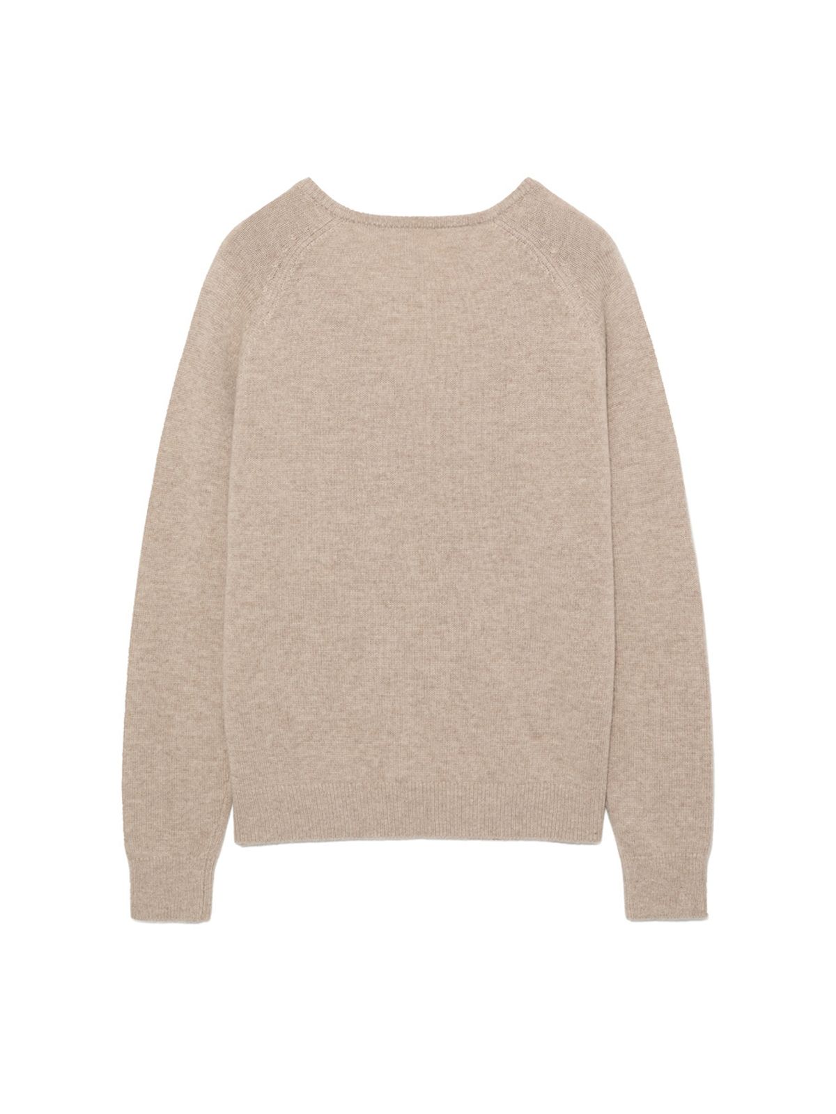 글로니(GLOWNY) G LOOSE DEEP V-NECK KNIT (OATMEAL)