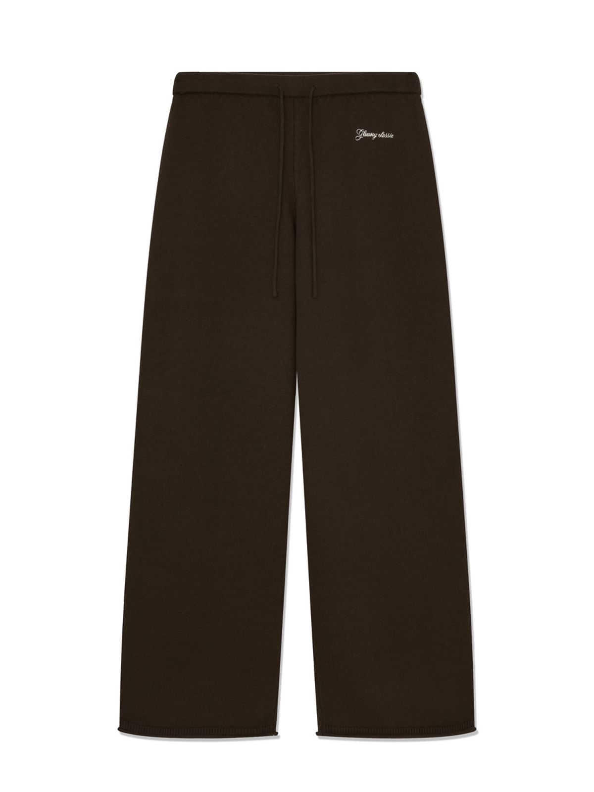 글로니(GLOWNY) G HUG KNIT PANTS (KHAKI BROWN)