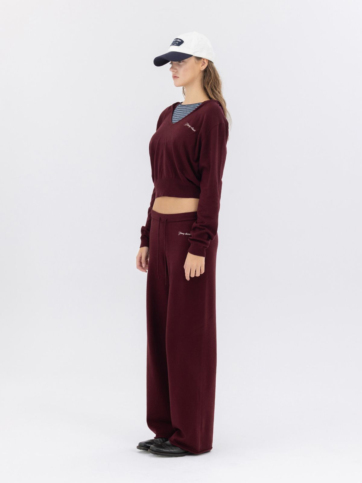 글로니(GLOWNY) G HUG KNIT PANTS (WINE)