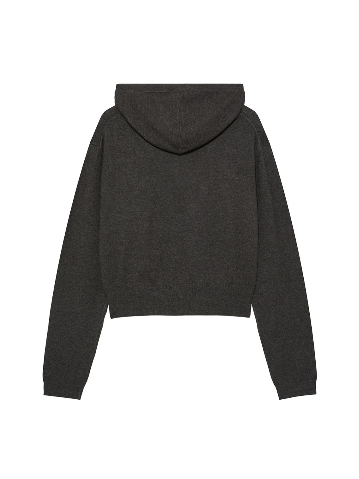글로니(GLOWNY) G HUG V-NECK KNIT HOODIE (CHARCOAL)