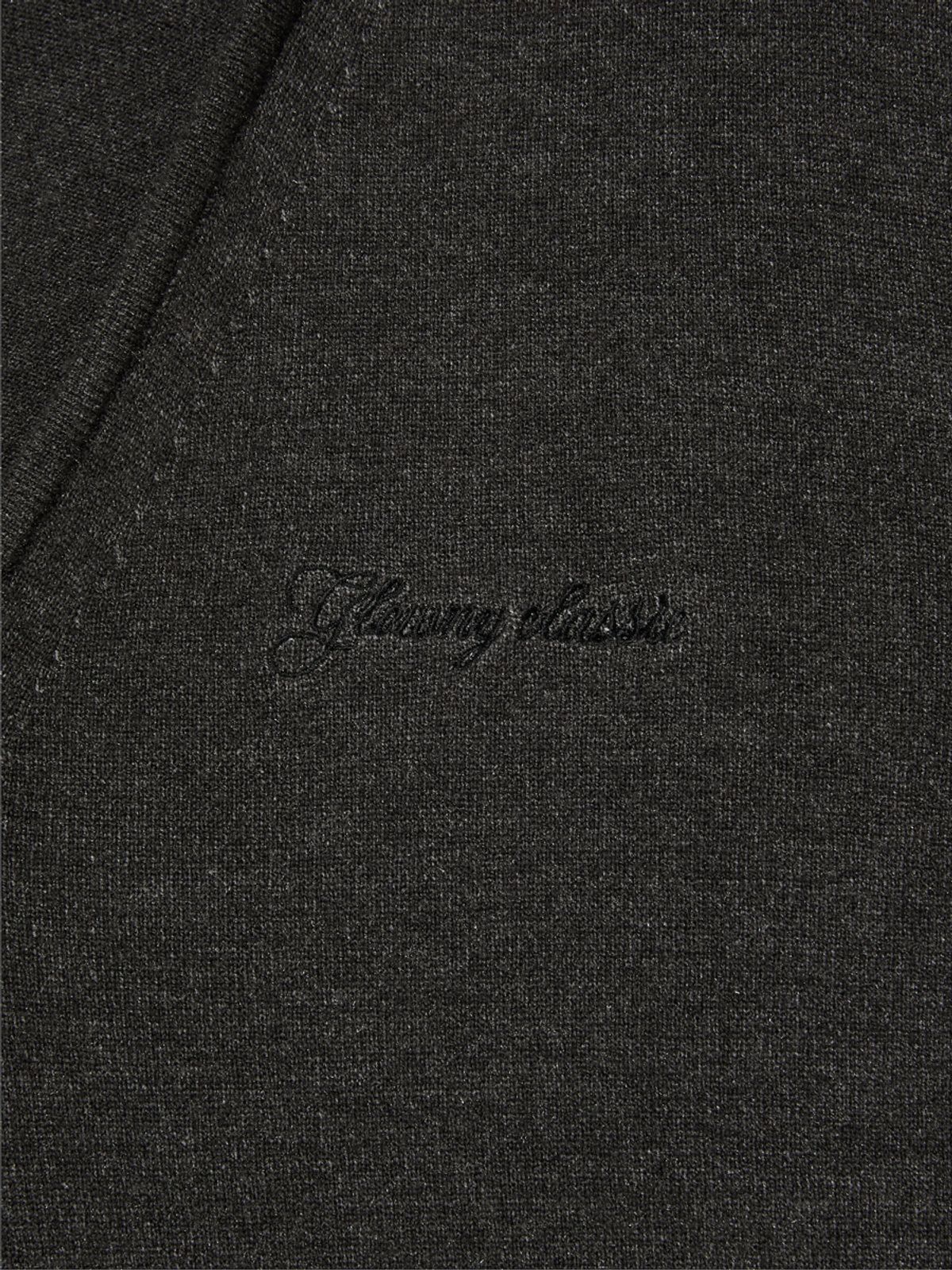글로니(GLOWNY) G HUG V-NECK KNIT HOODIE (CHARCOAL)
