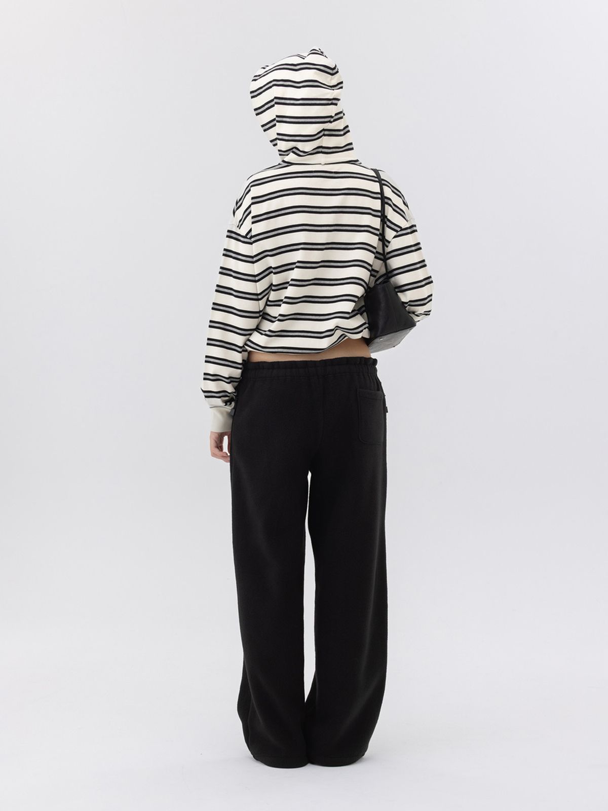 글로니(GLOWNY) HERITAGE STRIPE BUTTON HOODIE (WHITE)