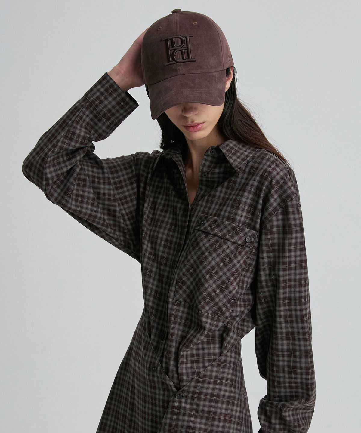 리이(RE RHEE) SYMBOL LOGO BALL CAP COCOA BROWN
