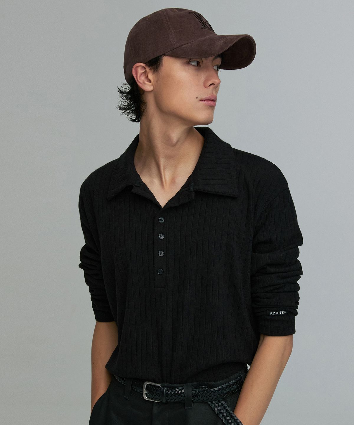 리이(RE RHEE) SYMBOL LOGO BALL CAP COCOA BROWN
