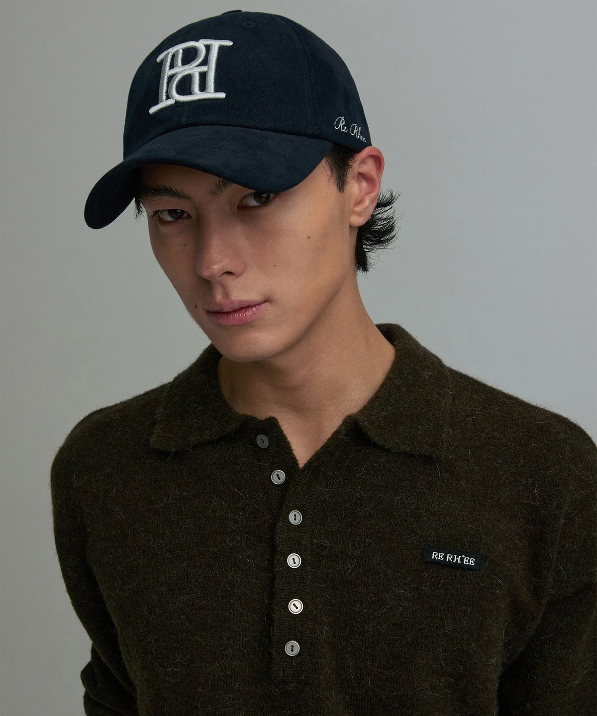리이(RE RHEE) SYMBOL LOGO BALL CAP NAVY