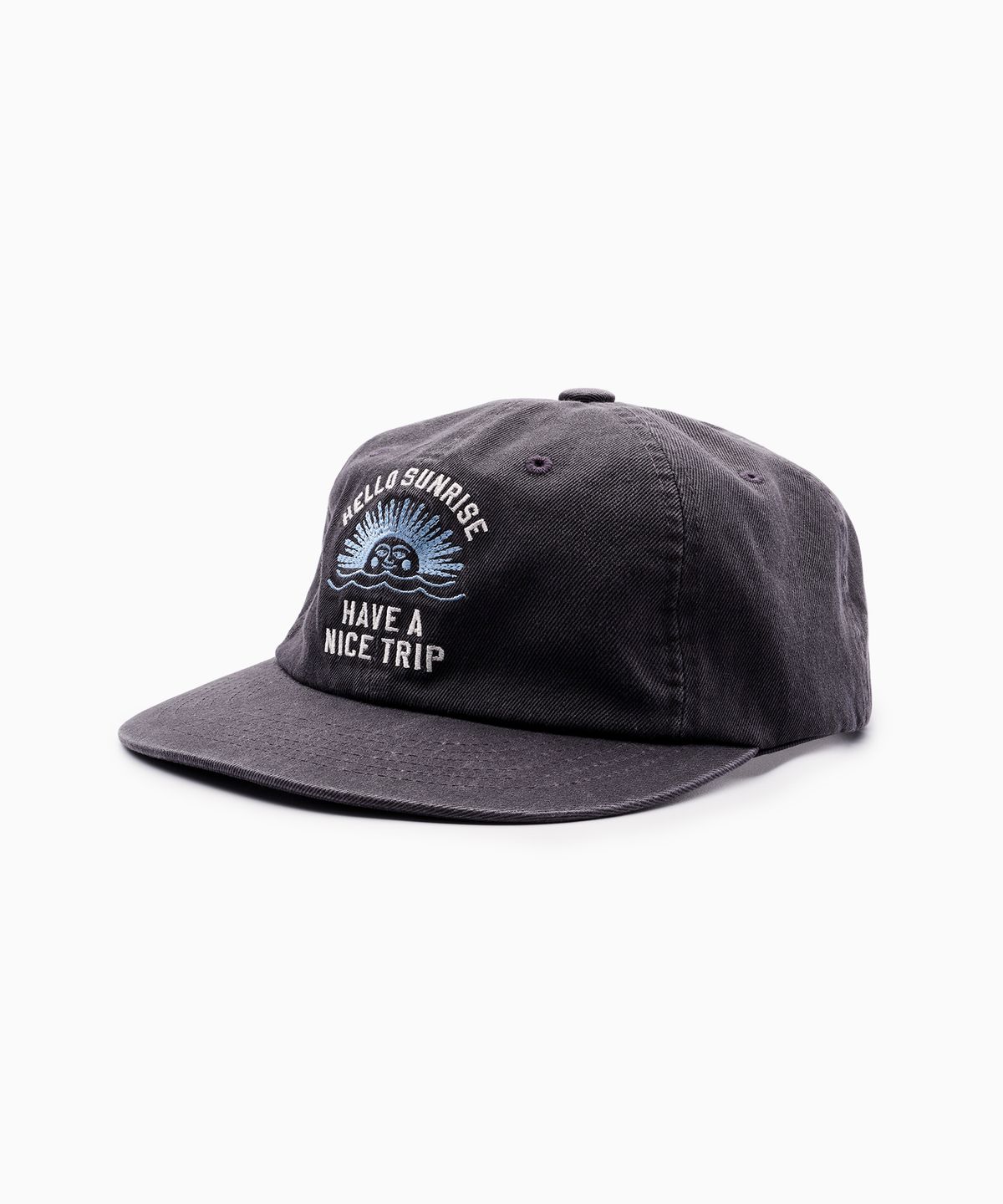 헬로 선라이즈(HELLO SUNRISE) VTG Arch Logo Relaxed Fit 6P Cap_Charcoal