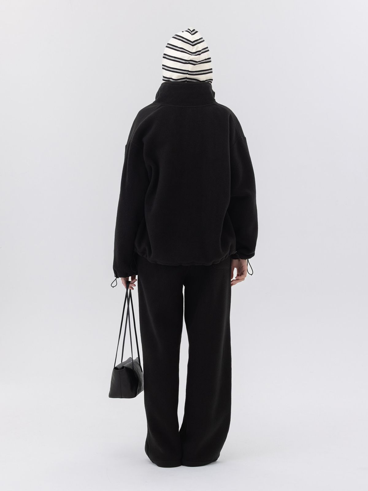 글로니(GLOWNY) G FLEECE ZIP UP (BLACK)