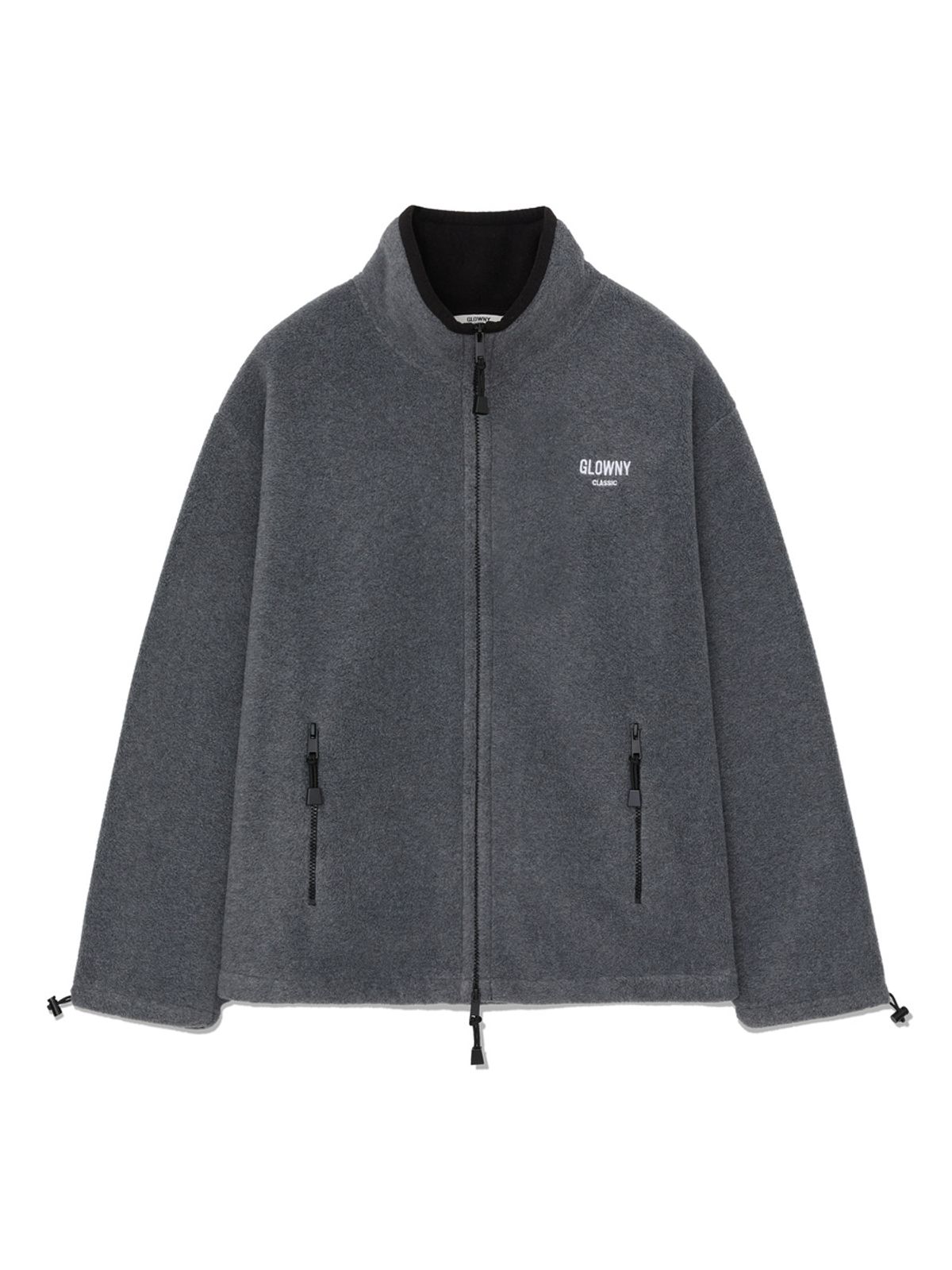글로니(GLOWNY) G FLEECE ZIP UP (CHARCOAL)