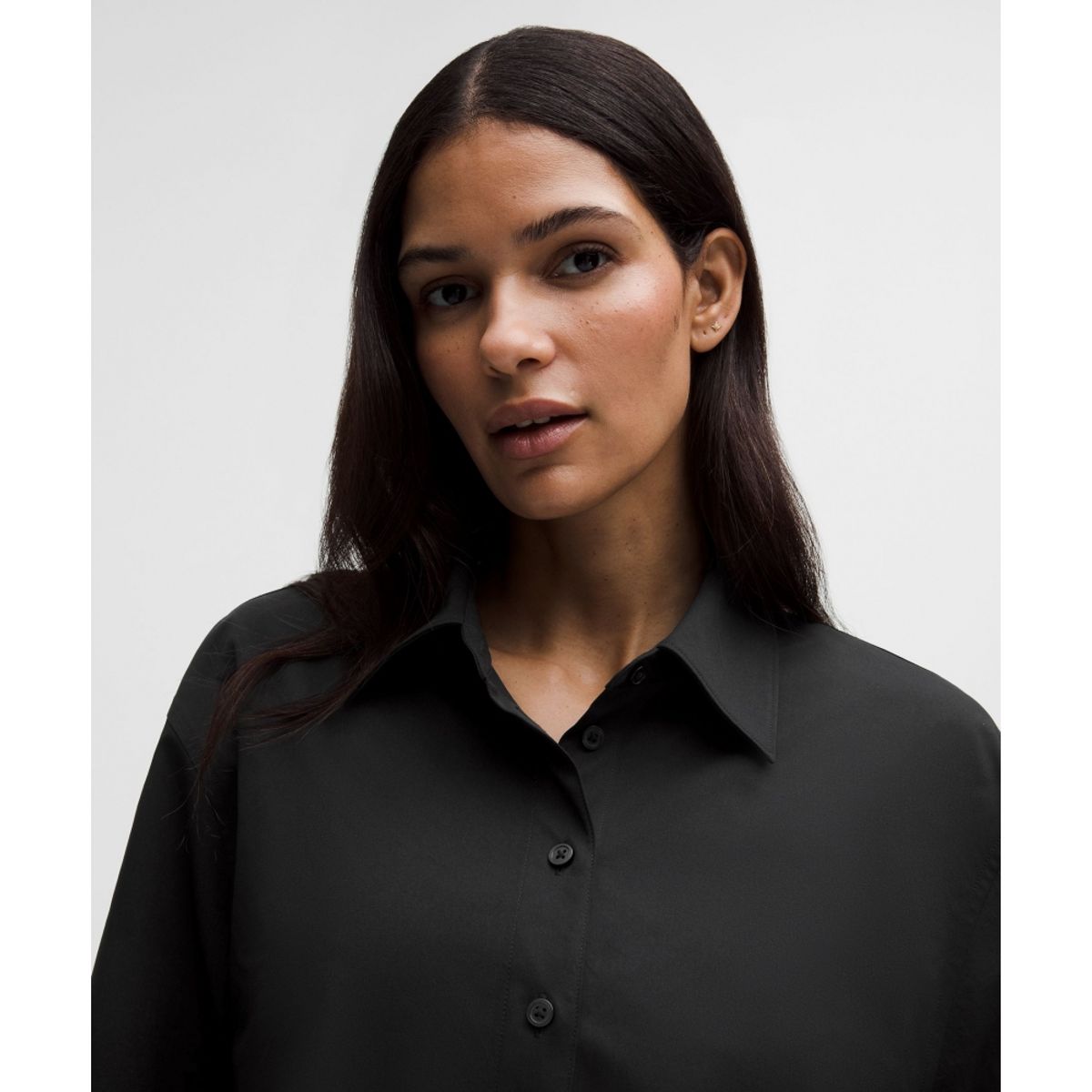 룰루레몬(LULULEMON) 우븐 릴랙스 핏 버튼업 셔츠  BLK