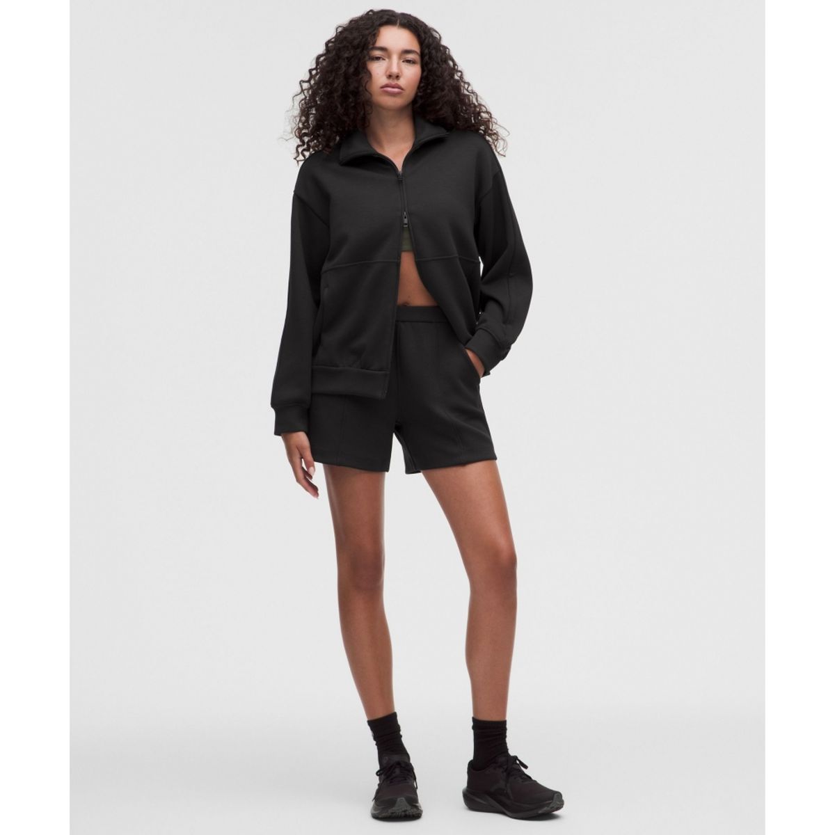 룰루레몬(LULULEMON) 스무드 스페이서 오버사이즈드 풀집  BLK