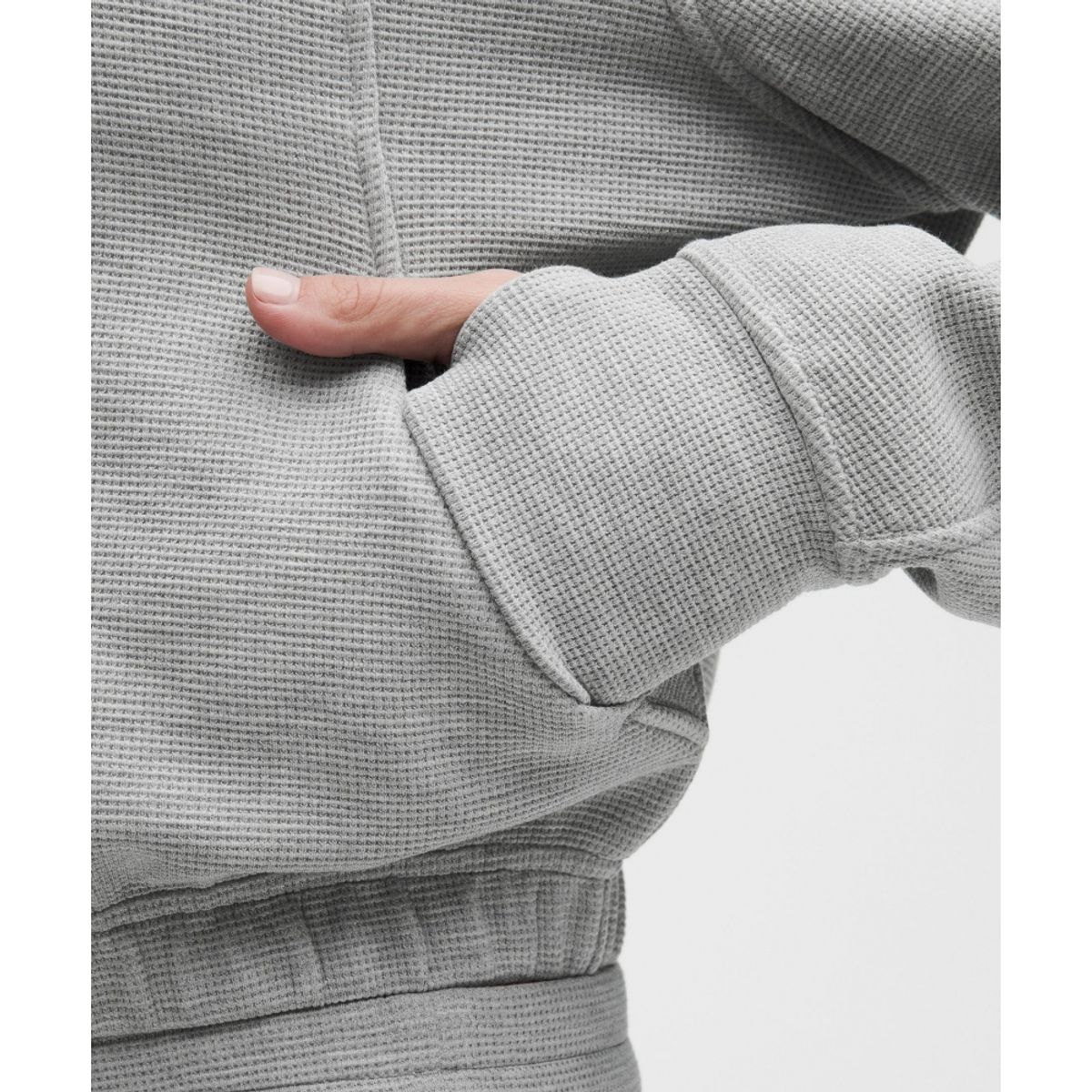 룰루레몬(LULULEMON) 스쿠바 크롭 퍼넬넥 하프집 *와플  HCMG