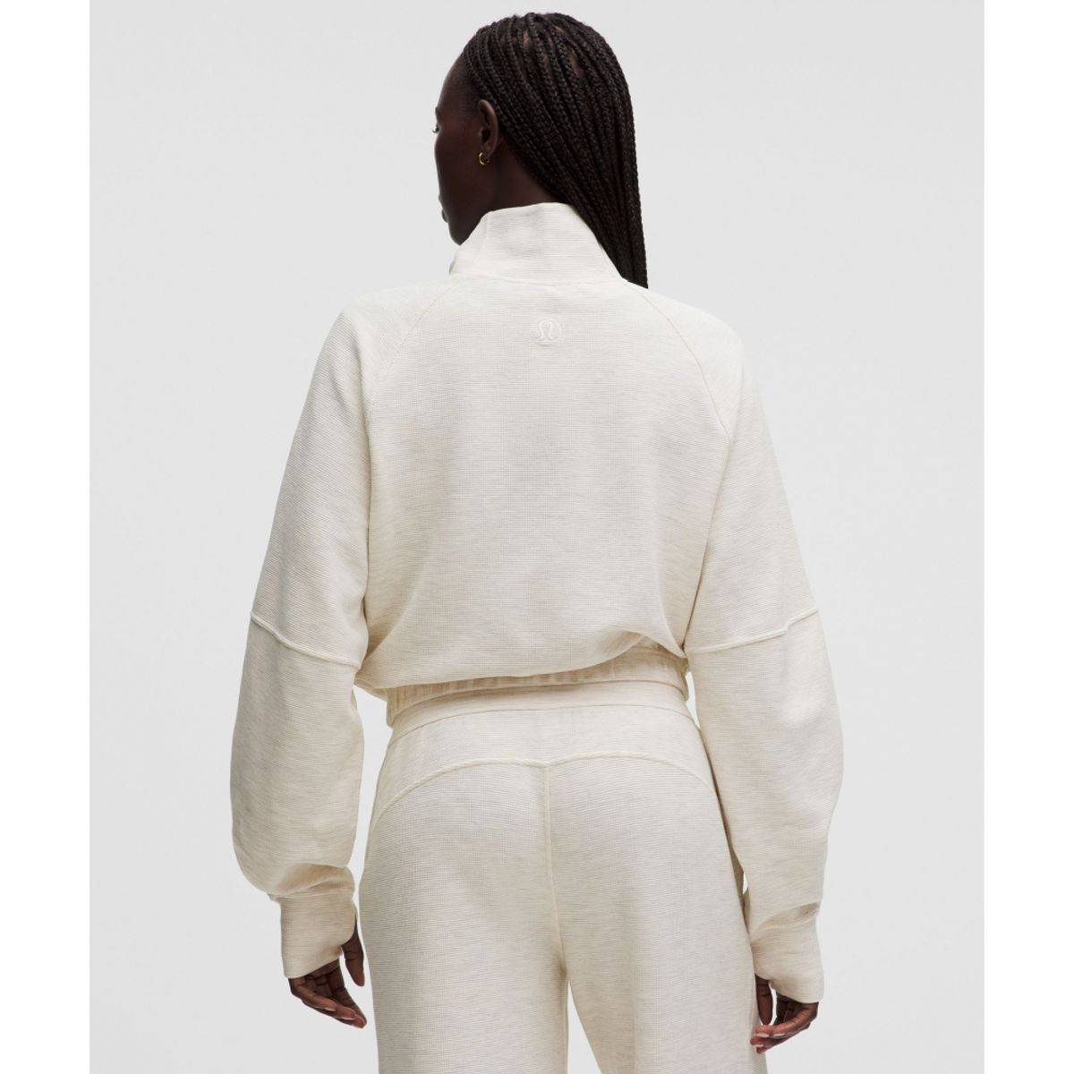 룰루레몬(LULULEMON) 스쿠바 크롭 퍼넬넥 하프집 *와플  HRLI