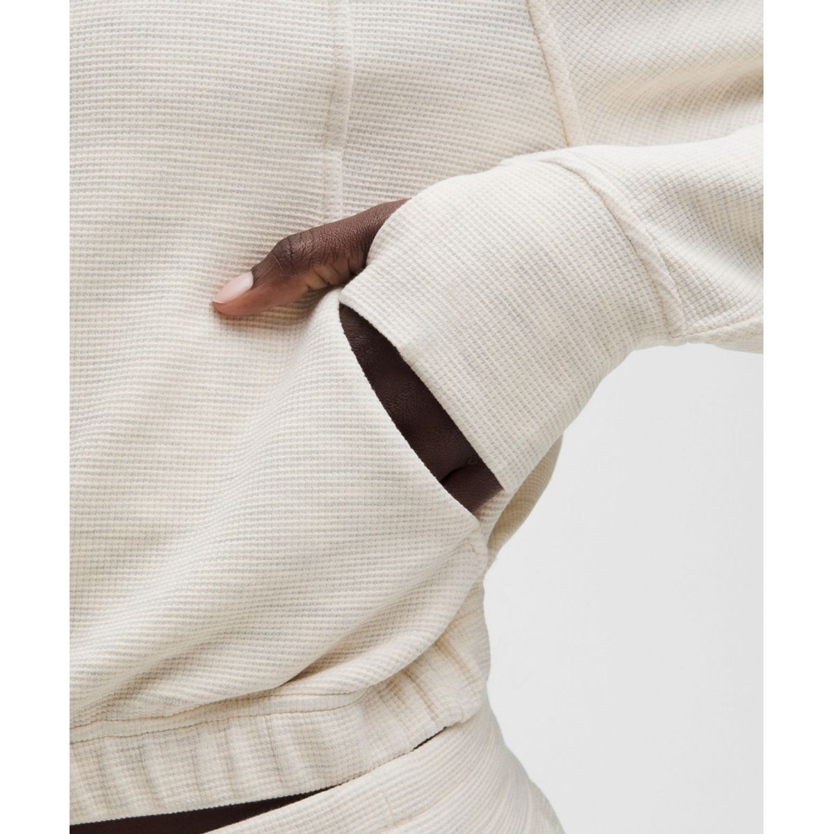 룰루레몬(LULULEMON) 스쿠바 크롭 퍼넬넥 하프집 *와플  HRLI