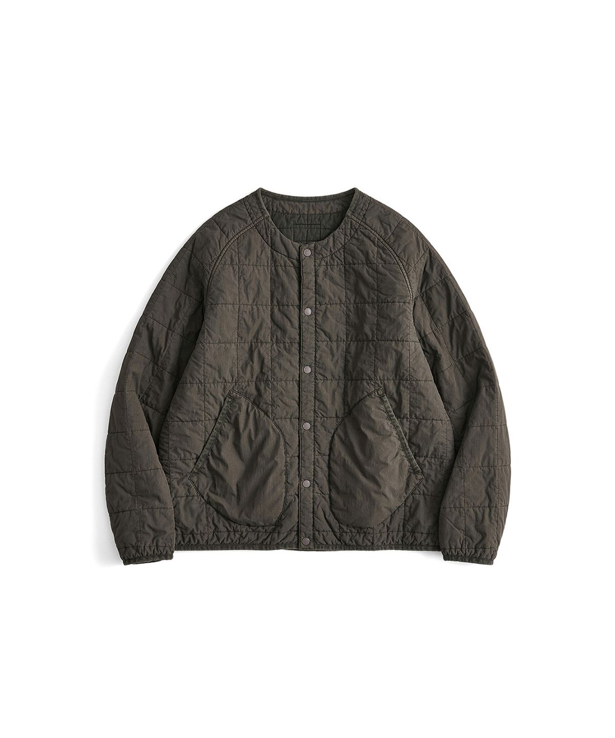 힐리먼트(HELEMENT) 피그먼트 퀼팅 자켓 (BROWN)