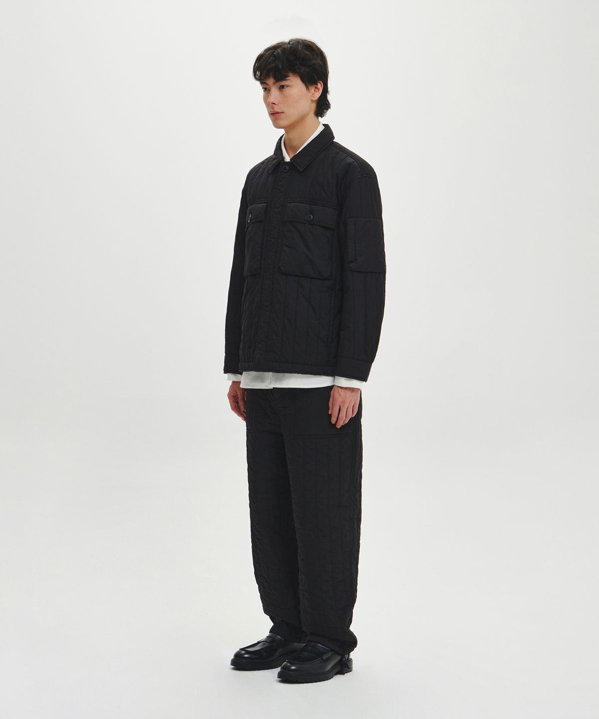 힐리먼트(HELEMENT) 테크 웜 패딩 셔켓 (BLACK)
