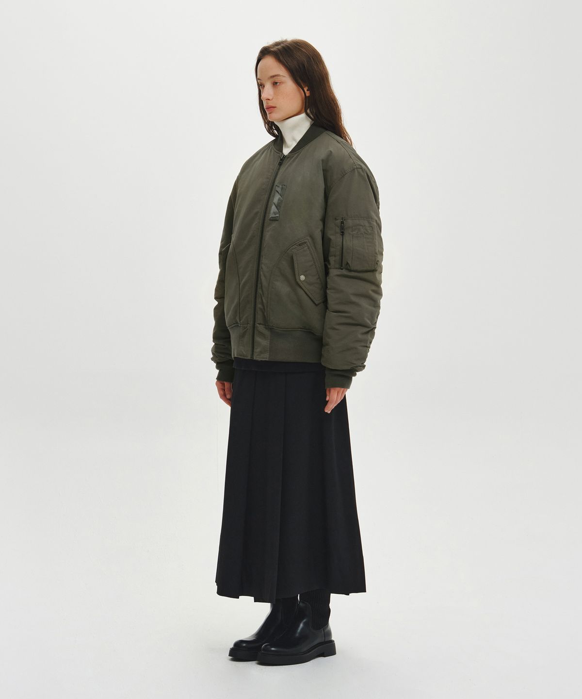 힐리먼트(HELEMENT) 포그 MA-1 패딩 점퍼 (KHAKI)
