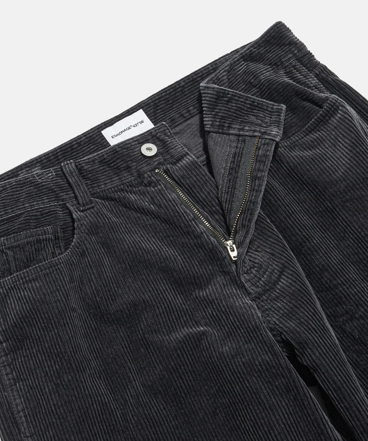 에스피오나지(ESPIONAGE) Vintage Corduroy 5Pocket Pants Washed Charcoal