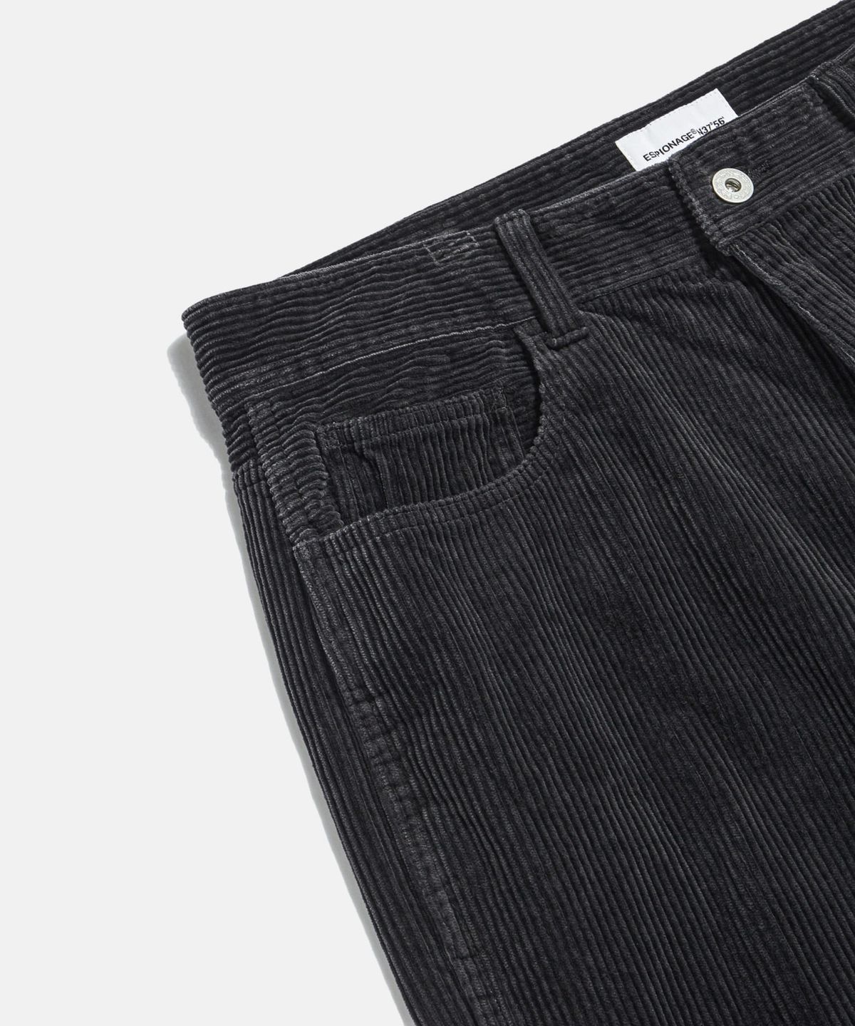 에스피오나지(ESPIONAGE) Vintage Corduroy 5Pocket Pants Washed Charcoal