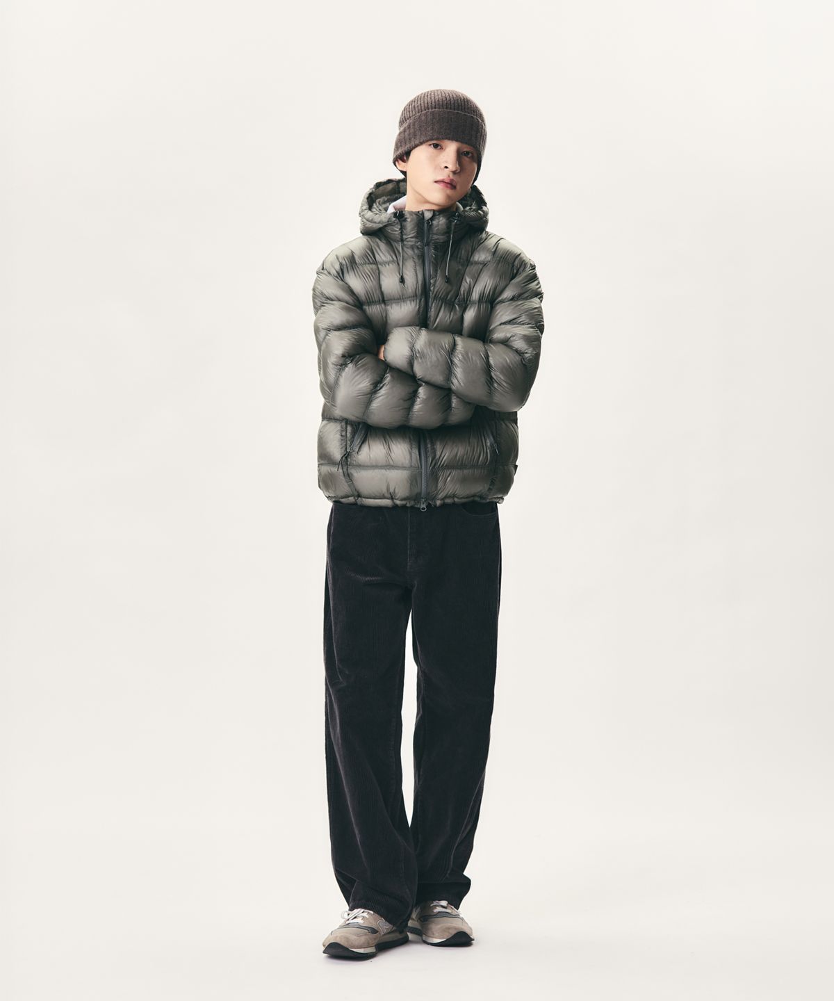 에스피오나지(ESPIONAGE) Vintage Corduroy 5Pocket Pants Washed Charcoal