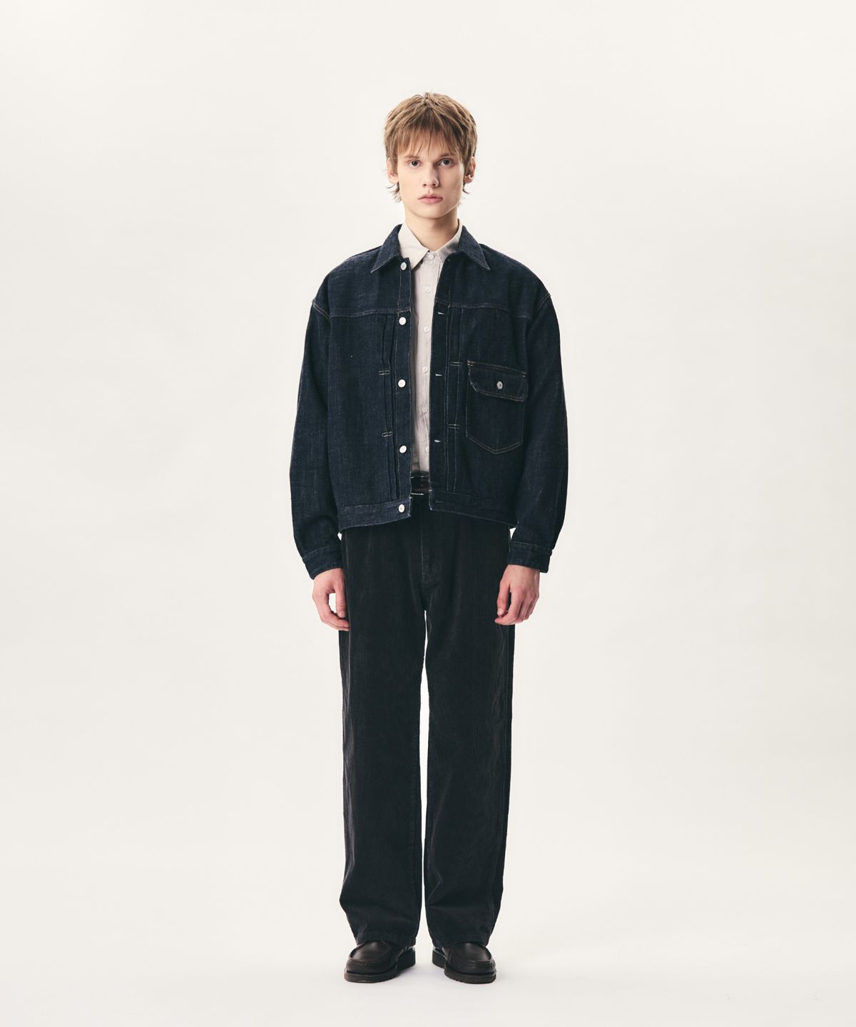 에스피오나지(ESPIONAGE) Vintage Corduroy 5Pocket Pants Washed Charcoal