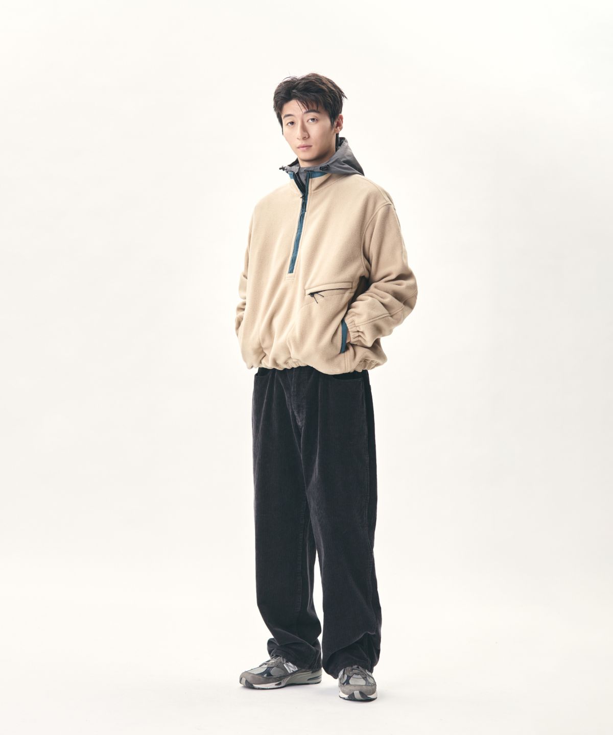 에스피오나지(ESPIONAGE) Vintage Corduroy 5Pocket Pants Washed Charcoal