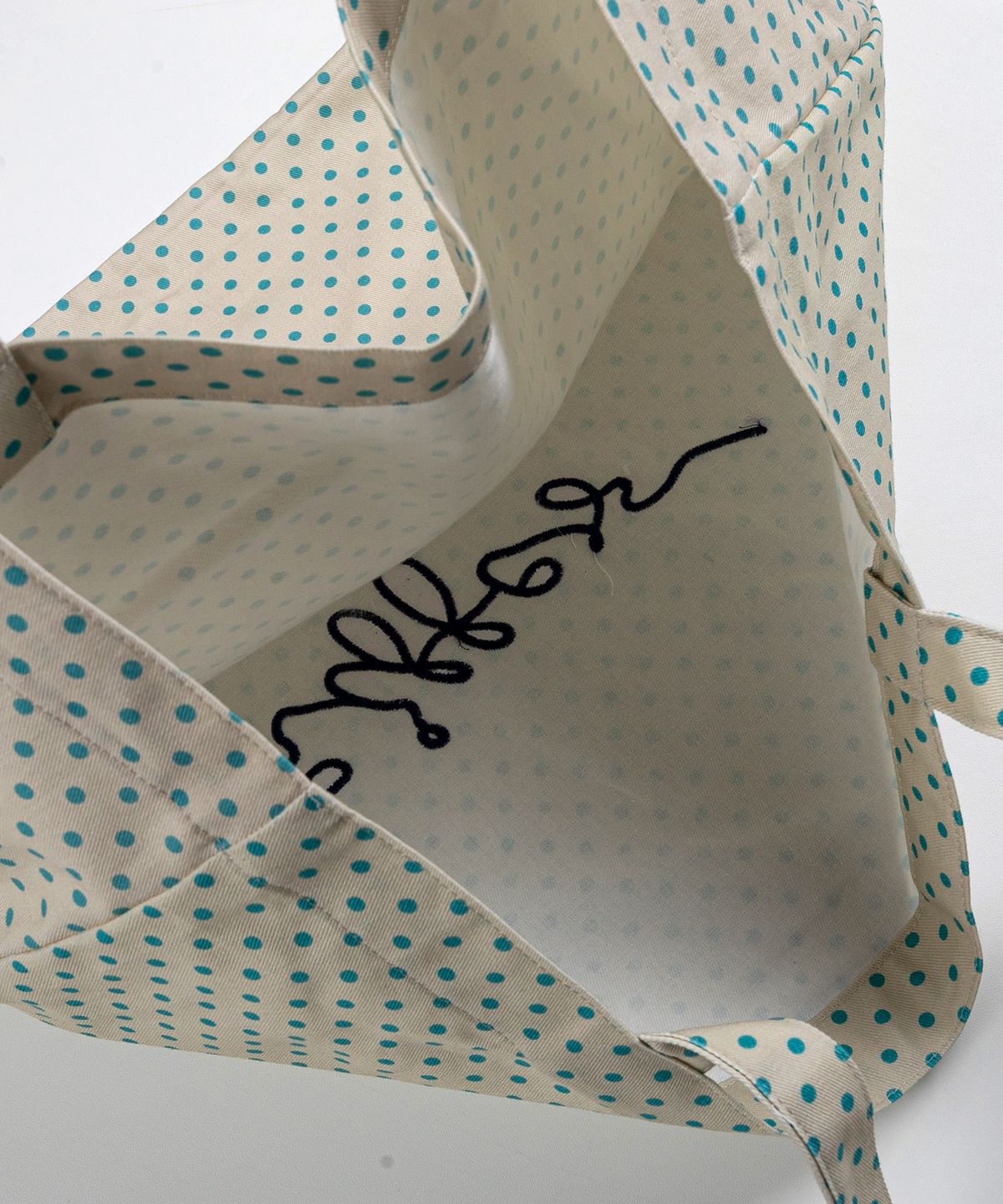 키페(KIFFER) Logo Embroidered Dot Eco bag-beige