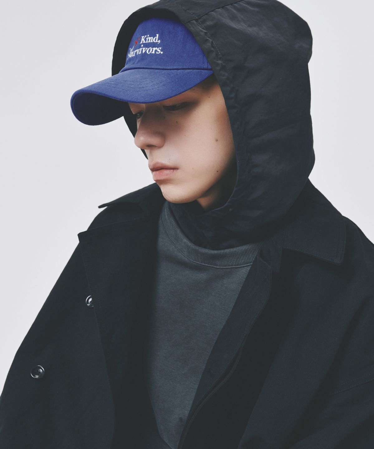 콜드블랭킷(COLD BLANKET) 오버핏 헤비 트렌치 코트 블랙