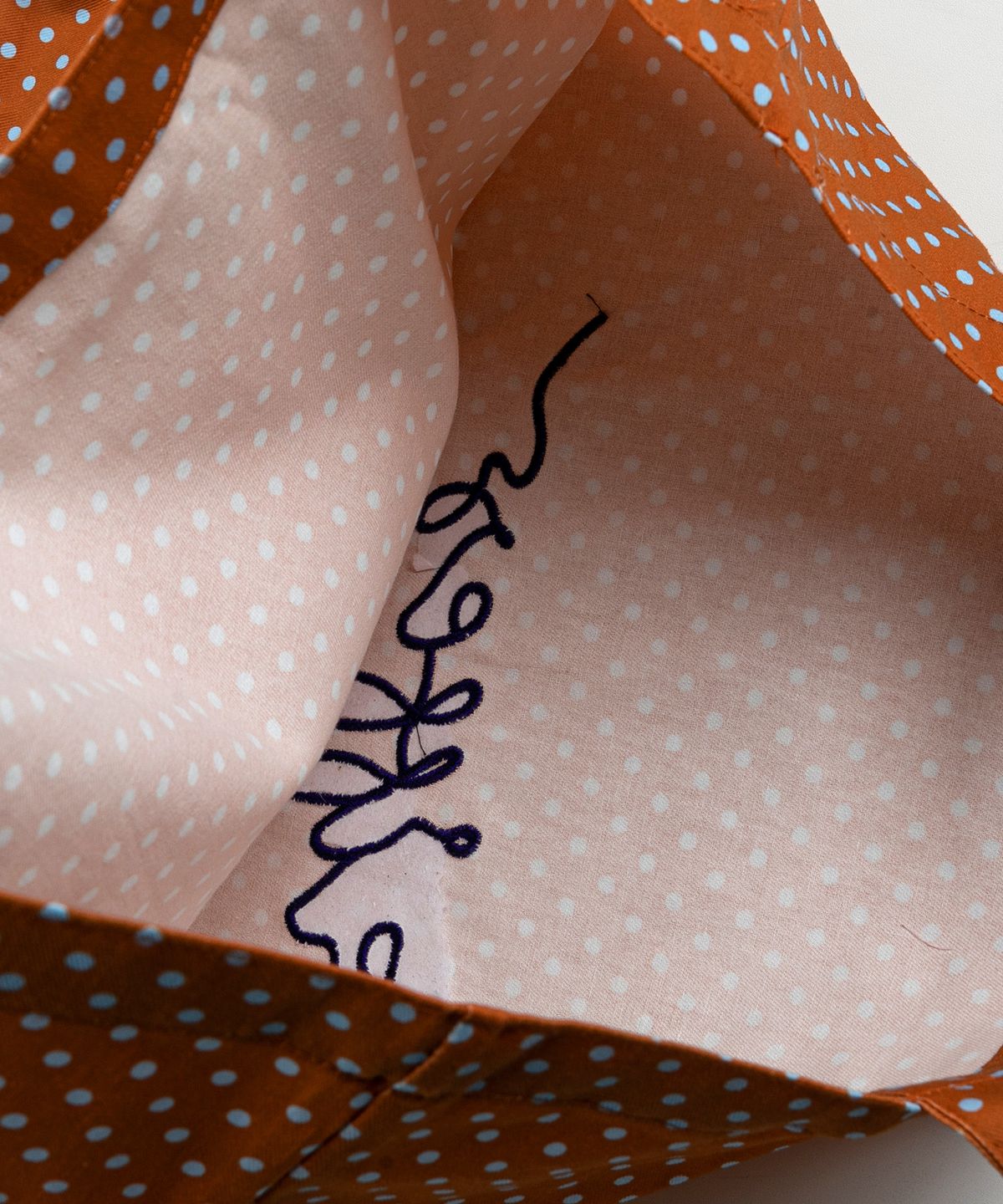 키페(KIFFER) Logo Embroidered Dot Eco bag-brick