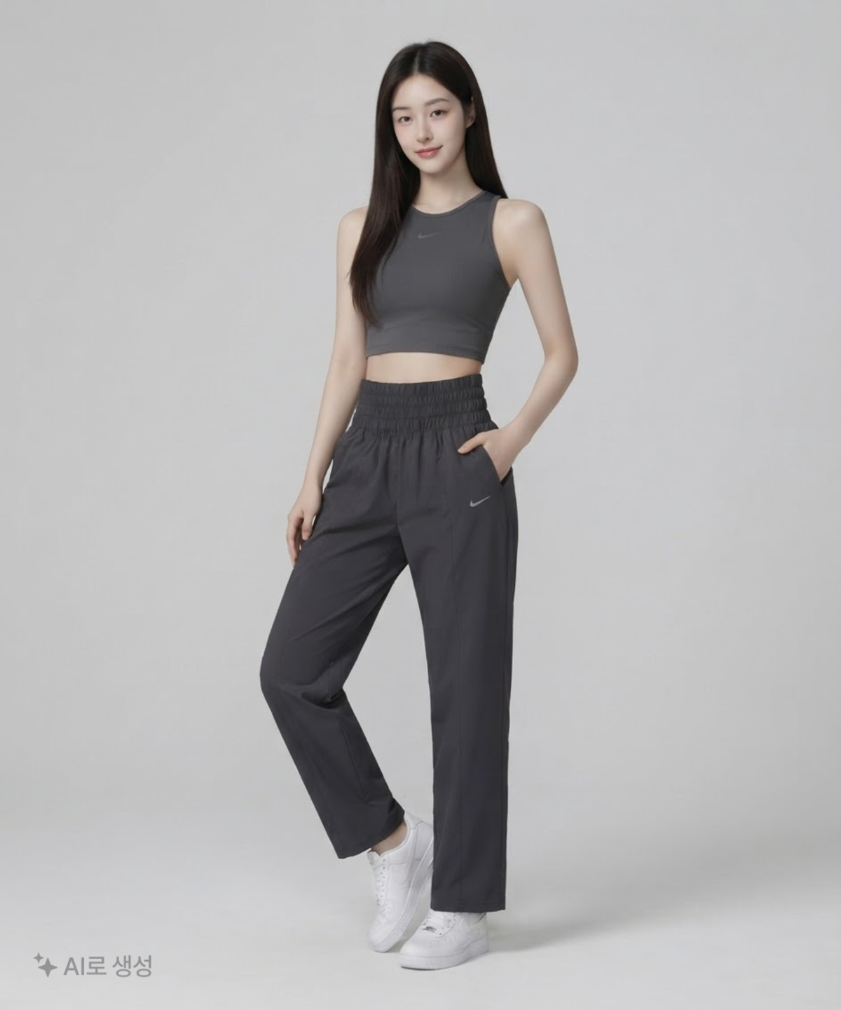 나이키(NIKE) 드라이 핏 원 울트라 하이웨이스트 팬츠 W - 블랙:화이트 / FB5019-010 25-26