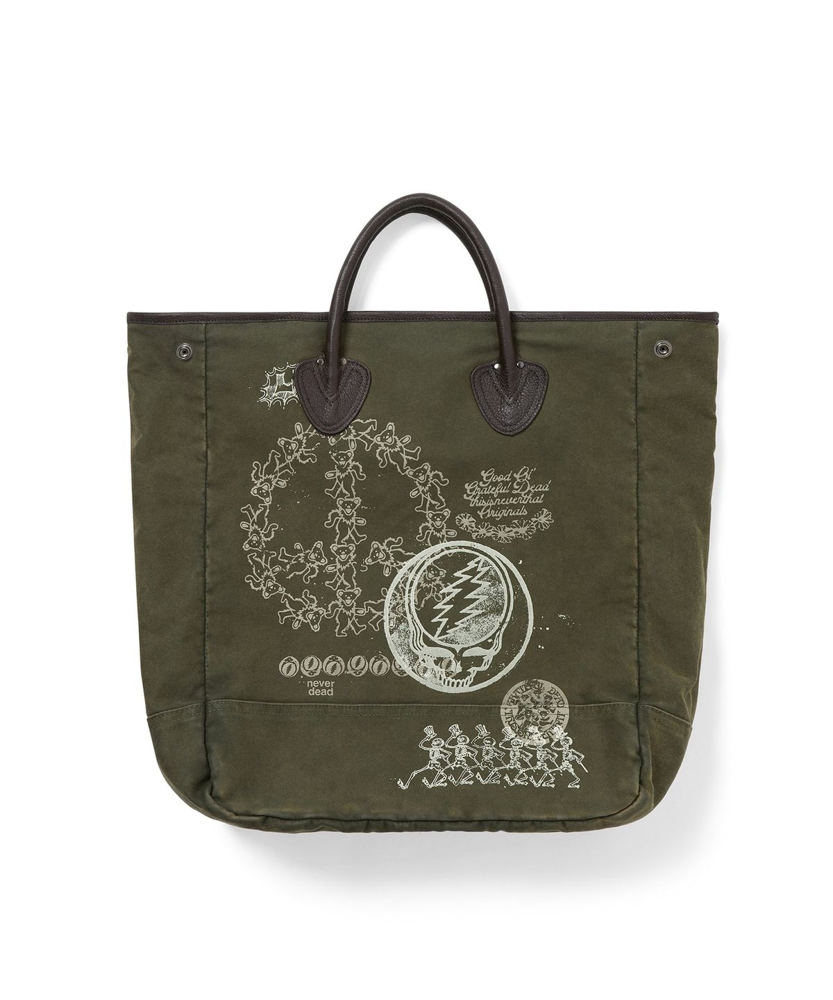 디스이즈네버댓(THISISNEVERTHAT) GD Iconography Tote Olive