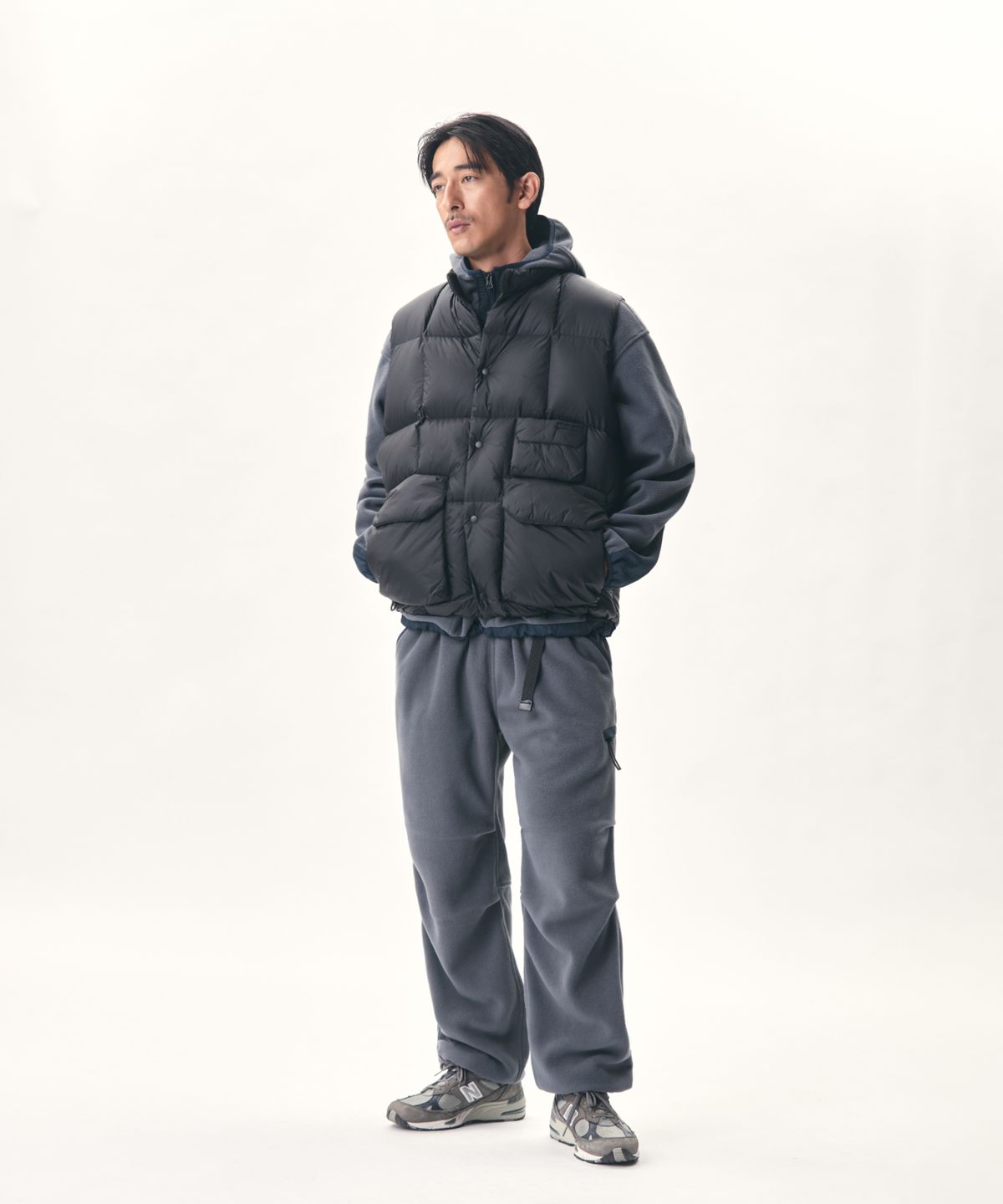 에스피오나지(ESPIONAGE) Expl. Utility Fleece Pants Charcoal Navy