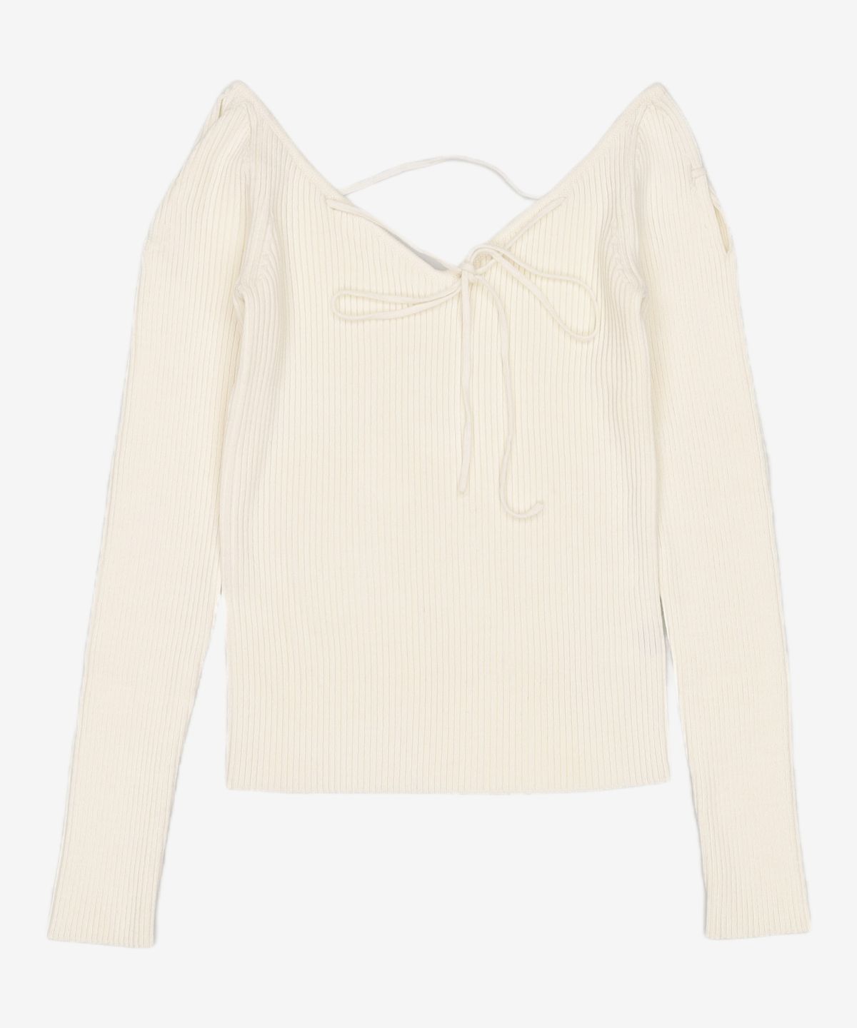 다이애그널(DIAGONAL) V NECK STRAP KNIT (ivory) XS