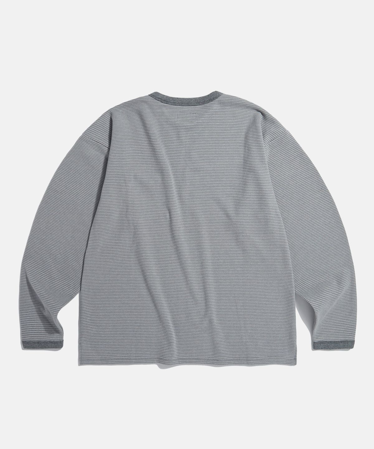 에스피오나지(ESPIONAGE) Stripe Fleece L/S Tee Grey