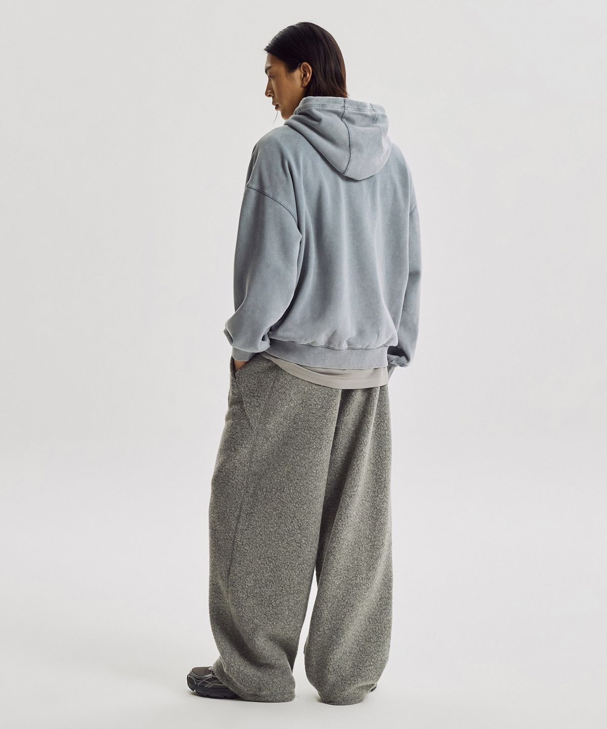 뉴발란스(NEW BALANCE) NBMDG41043 / UNI 플라잉 기모 다잉 후드집업 (D/BLUE)
