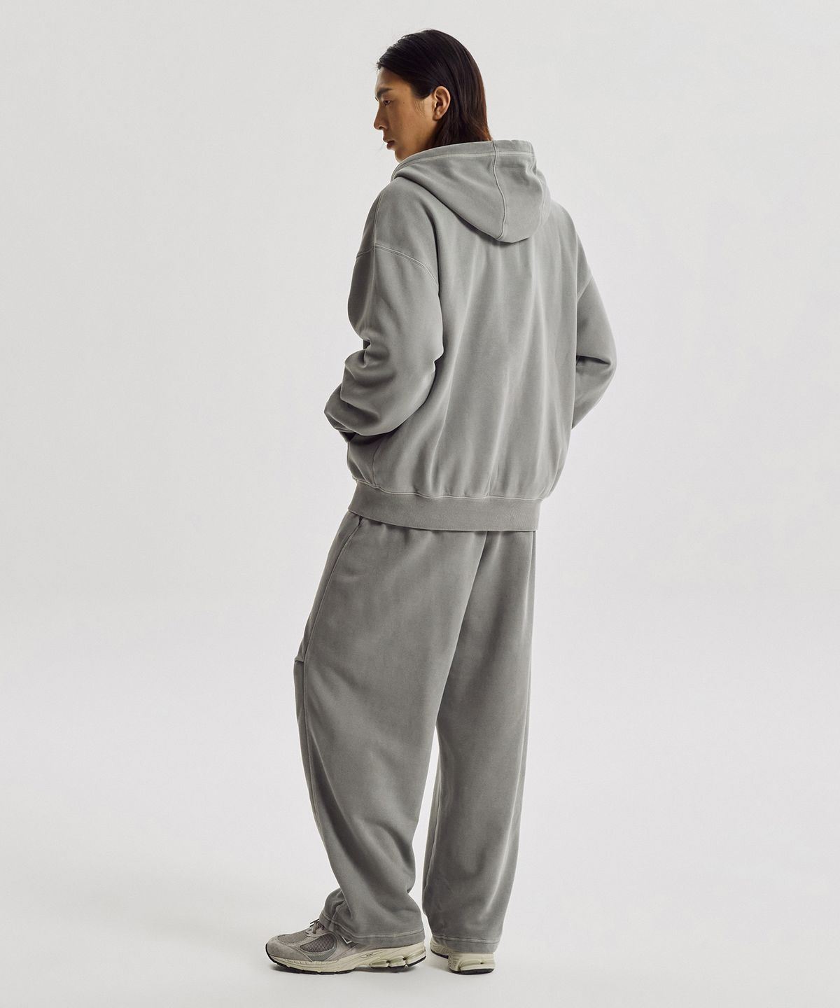뉴발란스(NEW BALANCE) NBMDG41043 / UNI 플라잉 기모 다잉 후드집업 (D/GRAY)