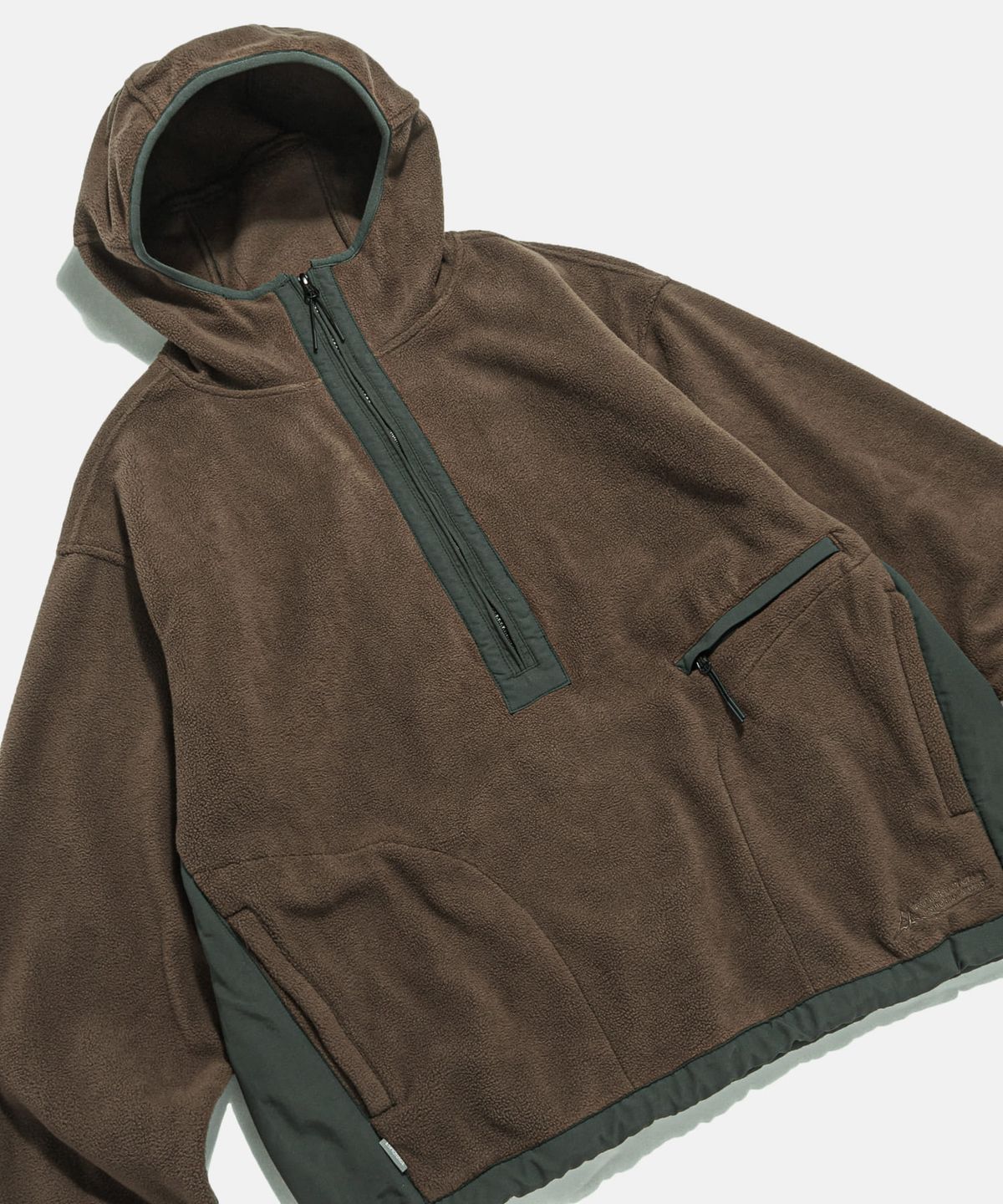 에스피오나지(ESPIONAGE) Expl. Fleece Pullover Anorak Brown Olive
