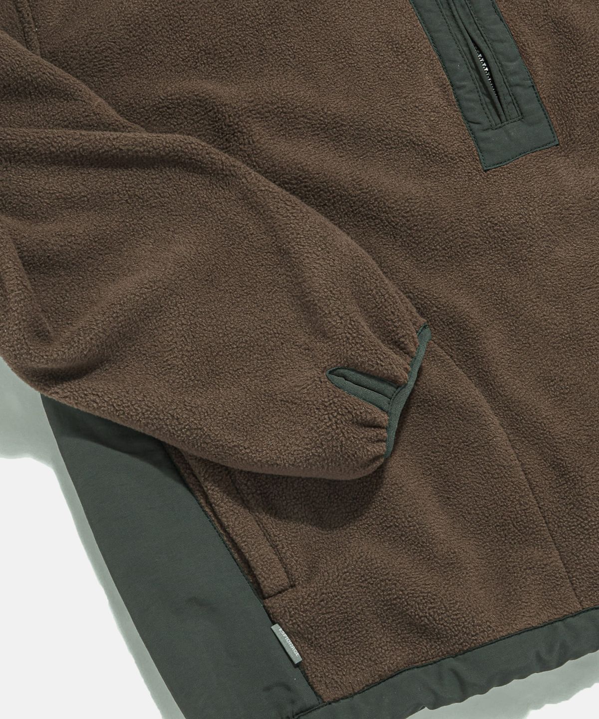 에스피오나지(ESPIONAGE) Expl. Fleece Pullover Anorak Brown Olive