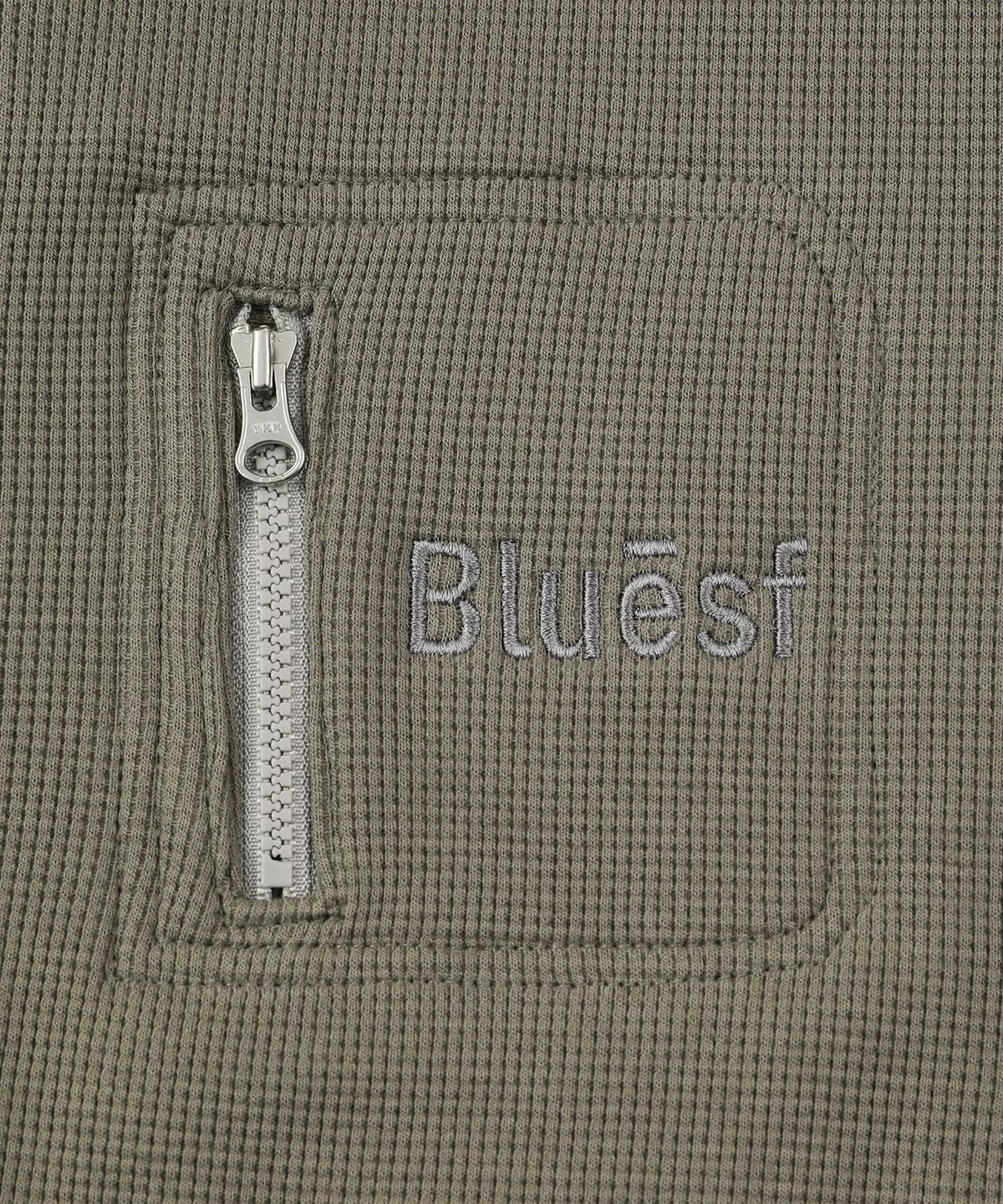 블루썬플라워(BLUESUNFLOWER) 볼륨 와플 집업_카키 베이지