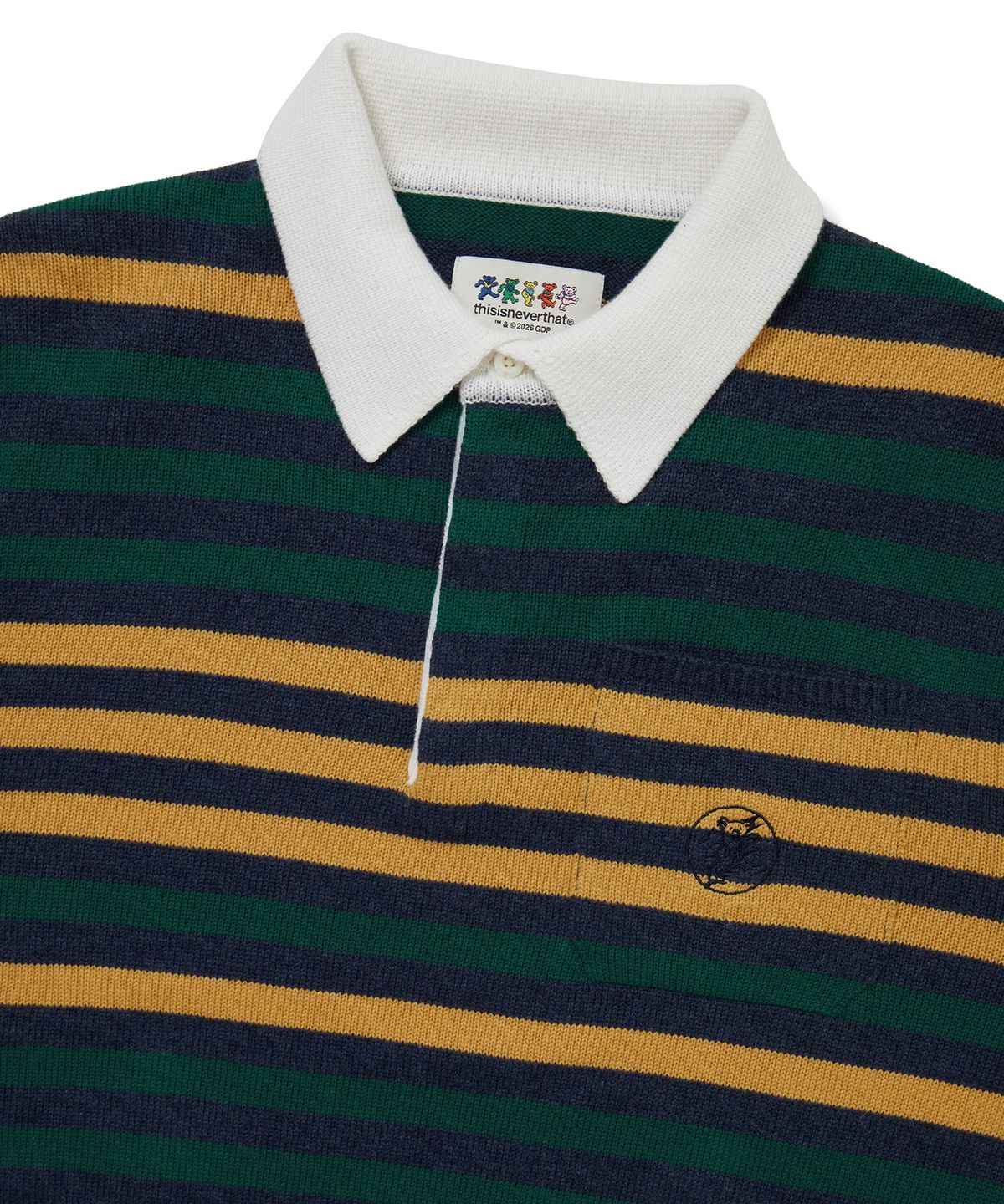 디스이즈네버댓(THISISNEVERTHAT) GD Lightning Bear Rugby Sweater Navy