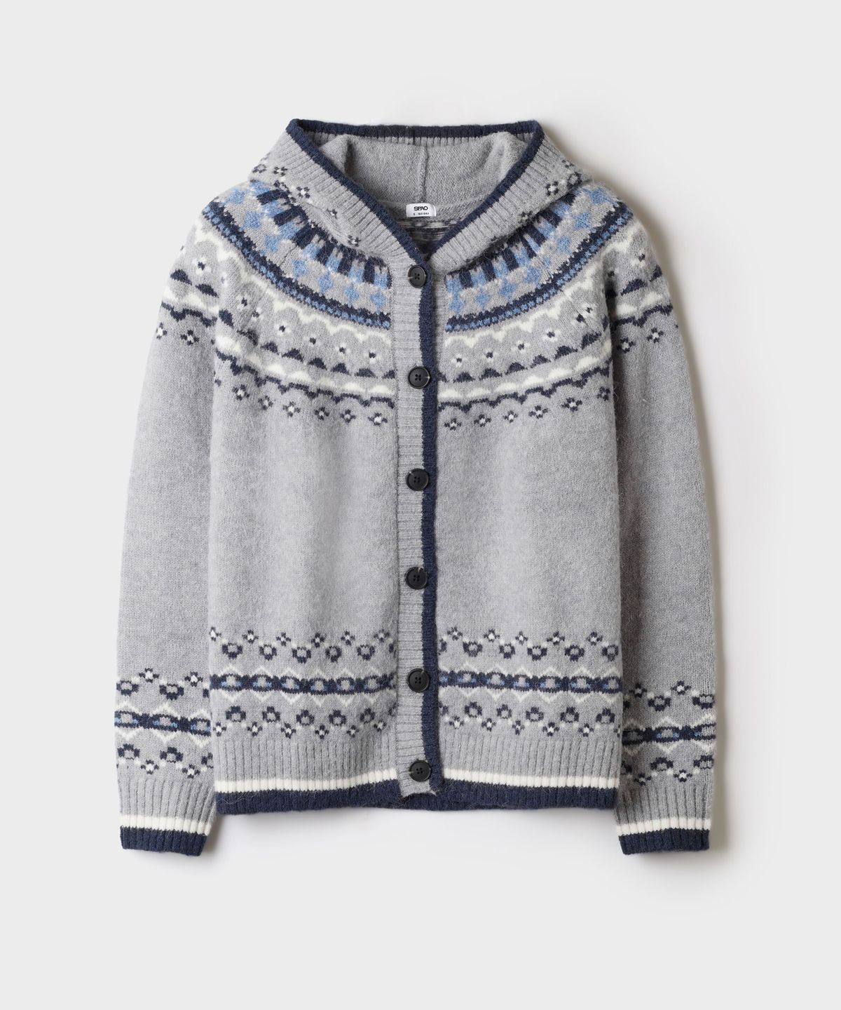 스파오(SPAO) 페어아일 후드 카디건_SPCKG4VG50