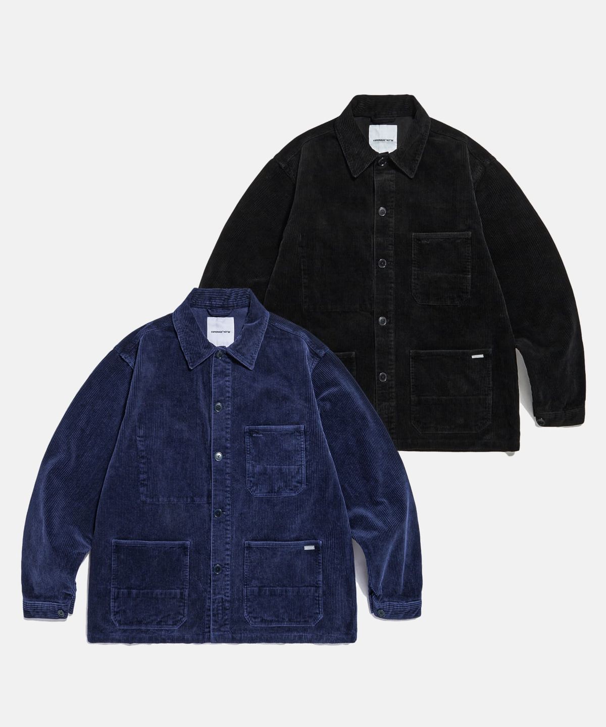 에스피오나지(ESPIONAGE) Corduroy French Work Jacket Ink Black