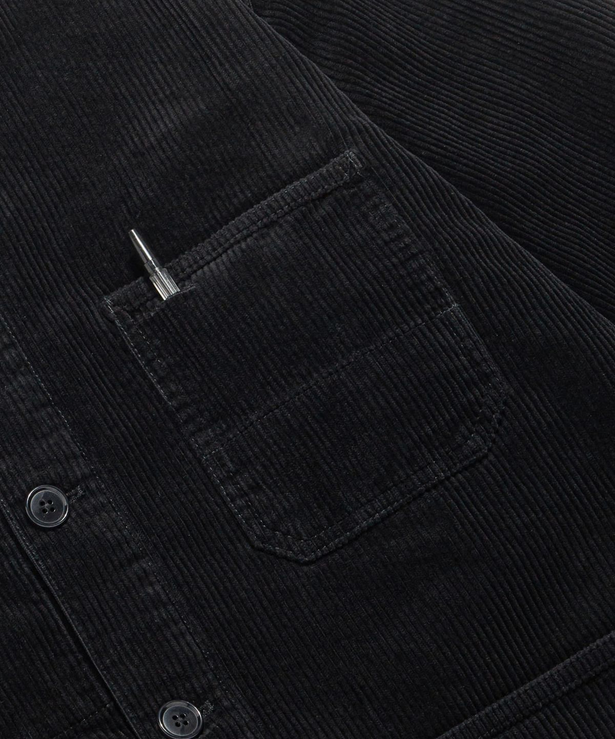 에스피오나지(ESPIONAGE) Corduroy French Work Jacket Ink Black