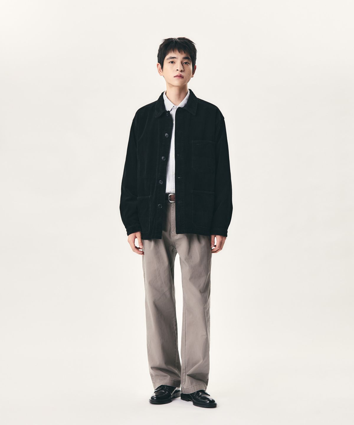 에스피오나지(ESPIONAGE) Corduroy French Work Jacket Ink Black