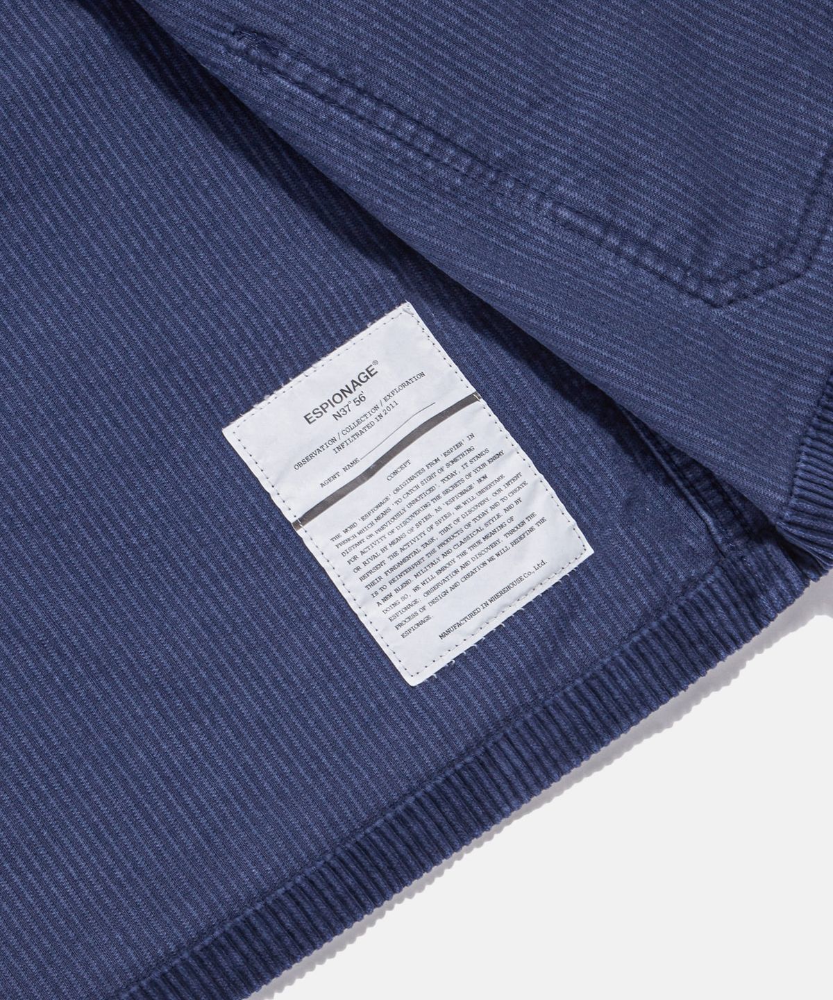에스피오나지(ESPIONAGE) Corduroy French Work Jacket Dark Blue