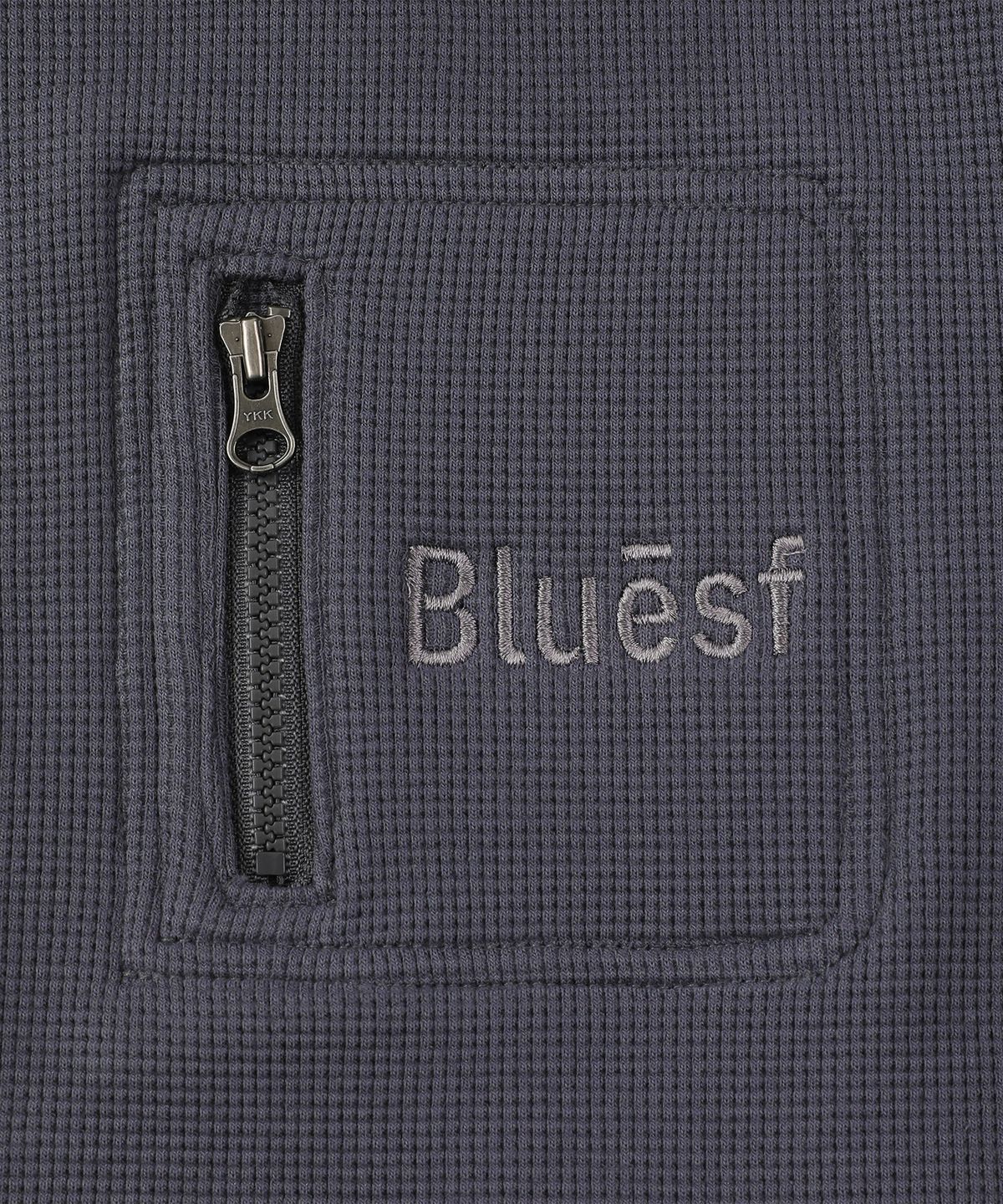 블루썬플라워(BLUESUNFLOWER) 볼륨 와플 집업_퍼플 챠콜
